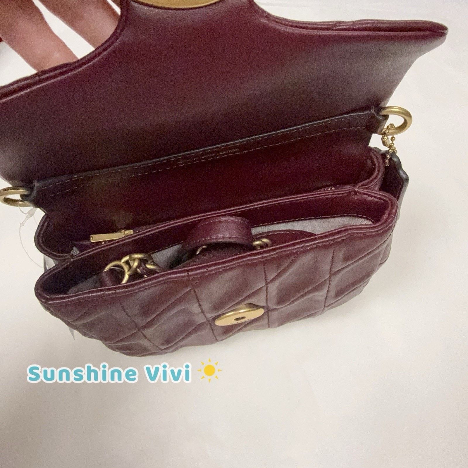 Coach NWT Coach Times Square Tabby CW628 Merlot Shoulder Bag 17 Size ONE SIZE - 7 Thumbnail
