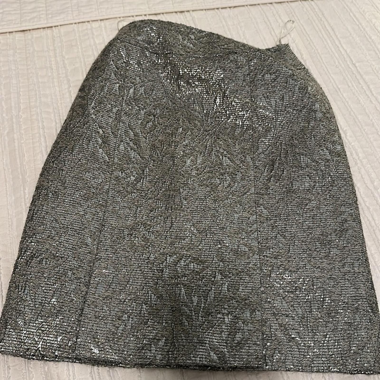 Other Lafayette 148 Sz 2 Skirt Alpaca Wool NEW Metallic Pencil Size 26" / US 2 / IT 38 - 2 Thumbnail