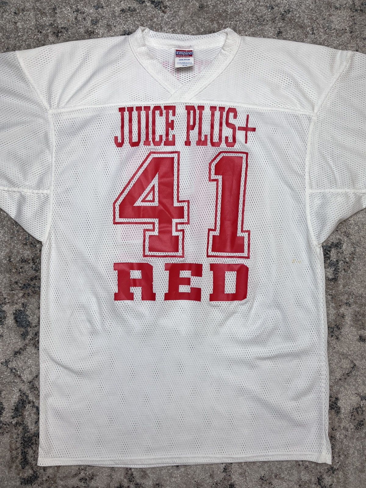 Vintage 1980s EMPIRE RED 41 JUICY PLUS VINTAGE JERSEY T SHIRT - 827 Size US XL / EU 56 / 4 - 3 Thumbnail