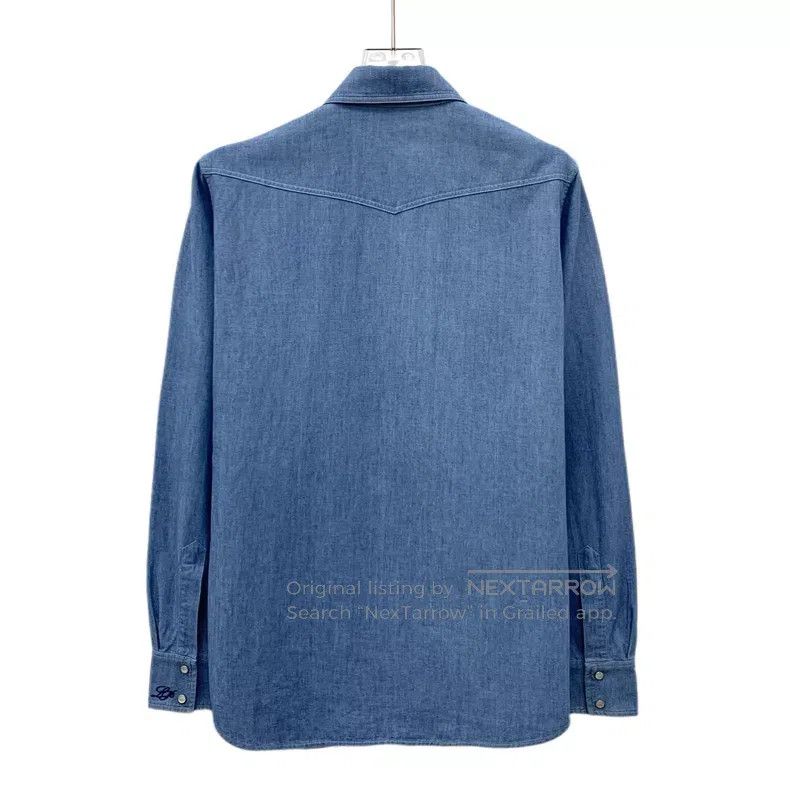 Loro Piana Loro Piana Blue Cotton Collar Single Breasted Long Sleeve Size XS / US 0-2 / IT 36-38 - 2 Thumbnail