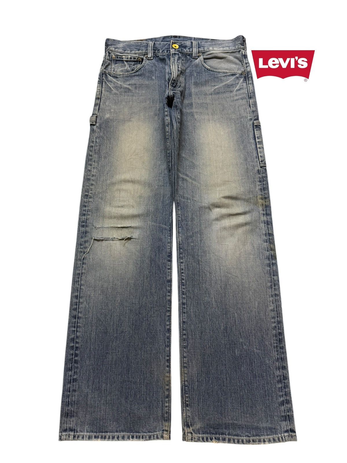 Levi's Vintage 90s Levis 503 Carpenter Distress Wide Leg Baggy Size US 33 - 1 Thumbnail