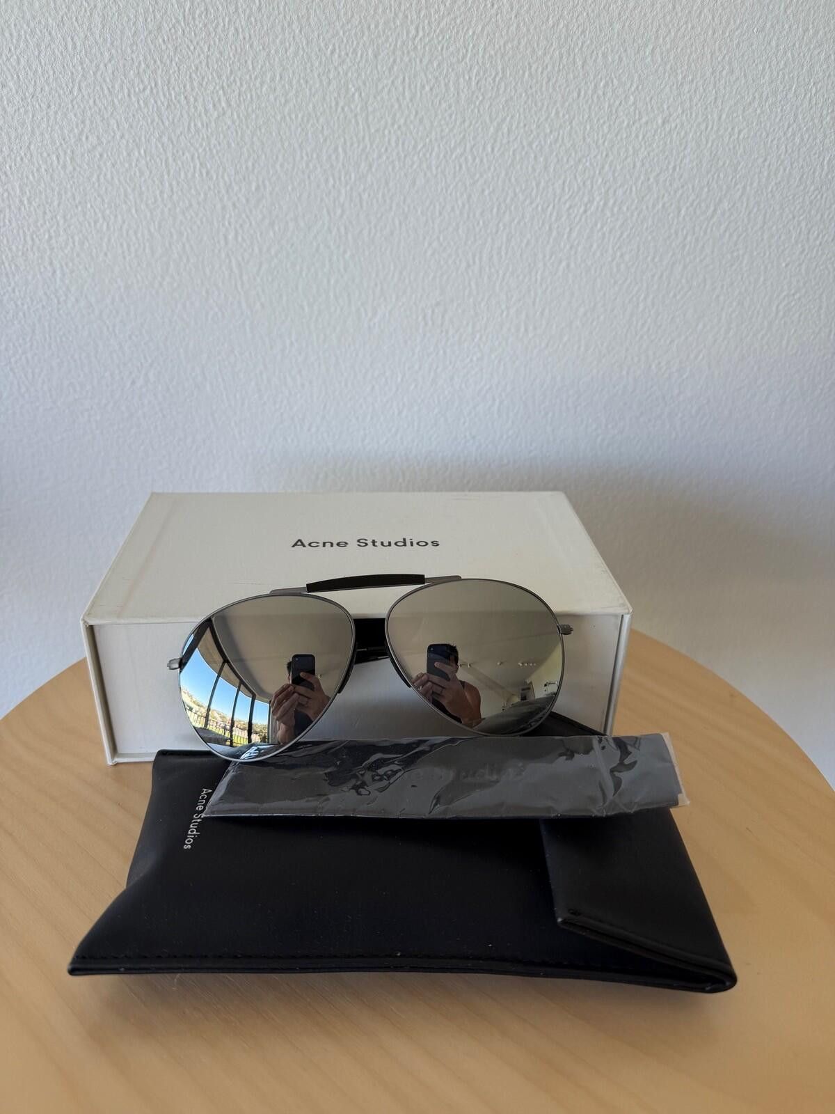 Acne Studios New acne studios howard aviator sunglasses silver black mens Size ONE SIZE - 2 Thumbnail