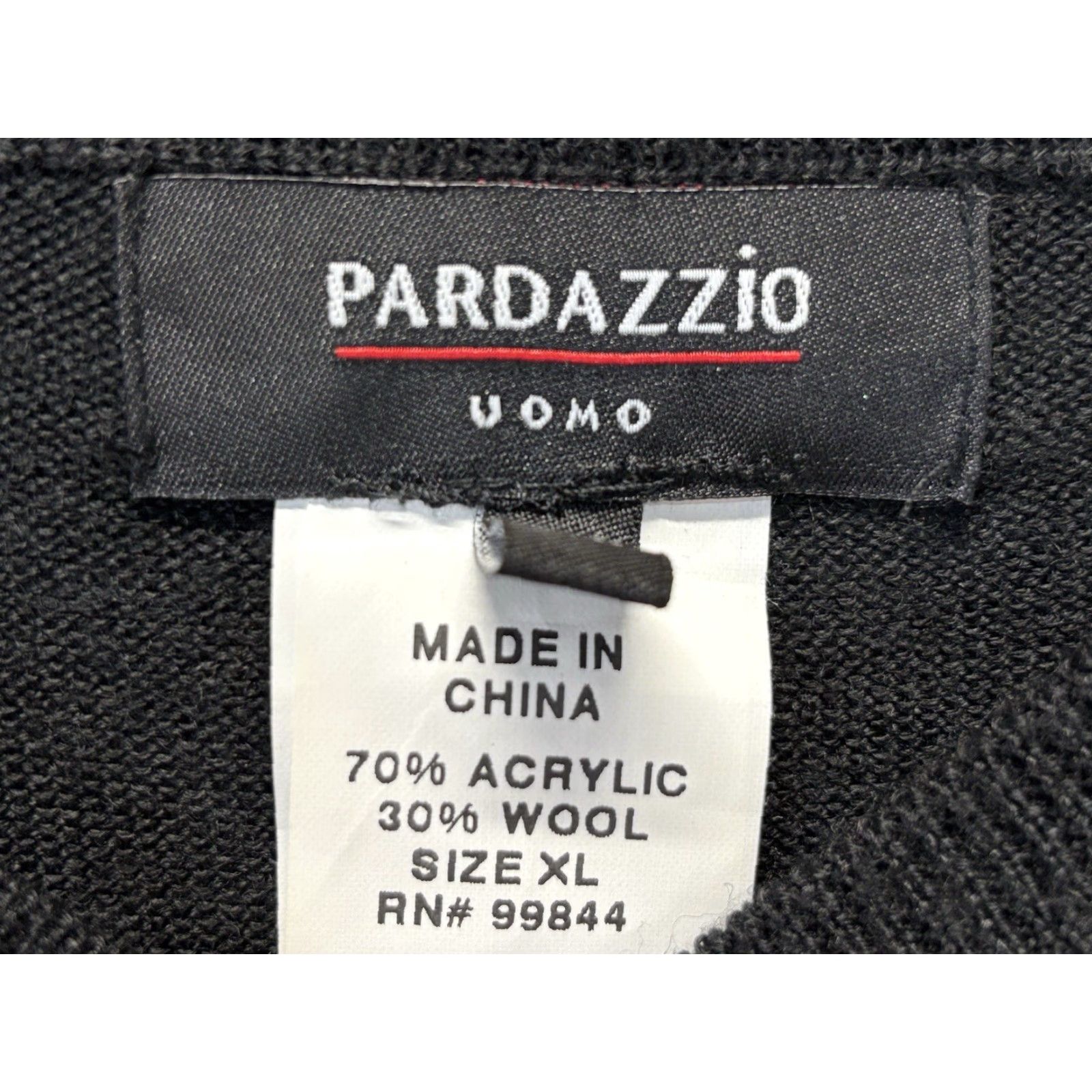 X-LARGE PARADAZZIO Uomo Sweater XL Men Black Yellow Crew Neck Knit Pullover Wool/Acrylic Vintage Cosby Grandpa Mens Size US XL / EU 56 / 4 - 5 Thumbnail
