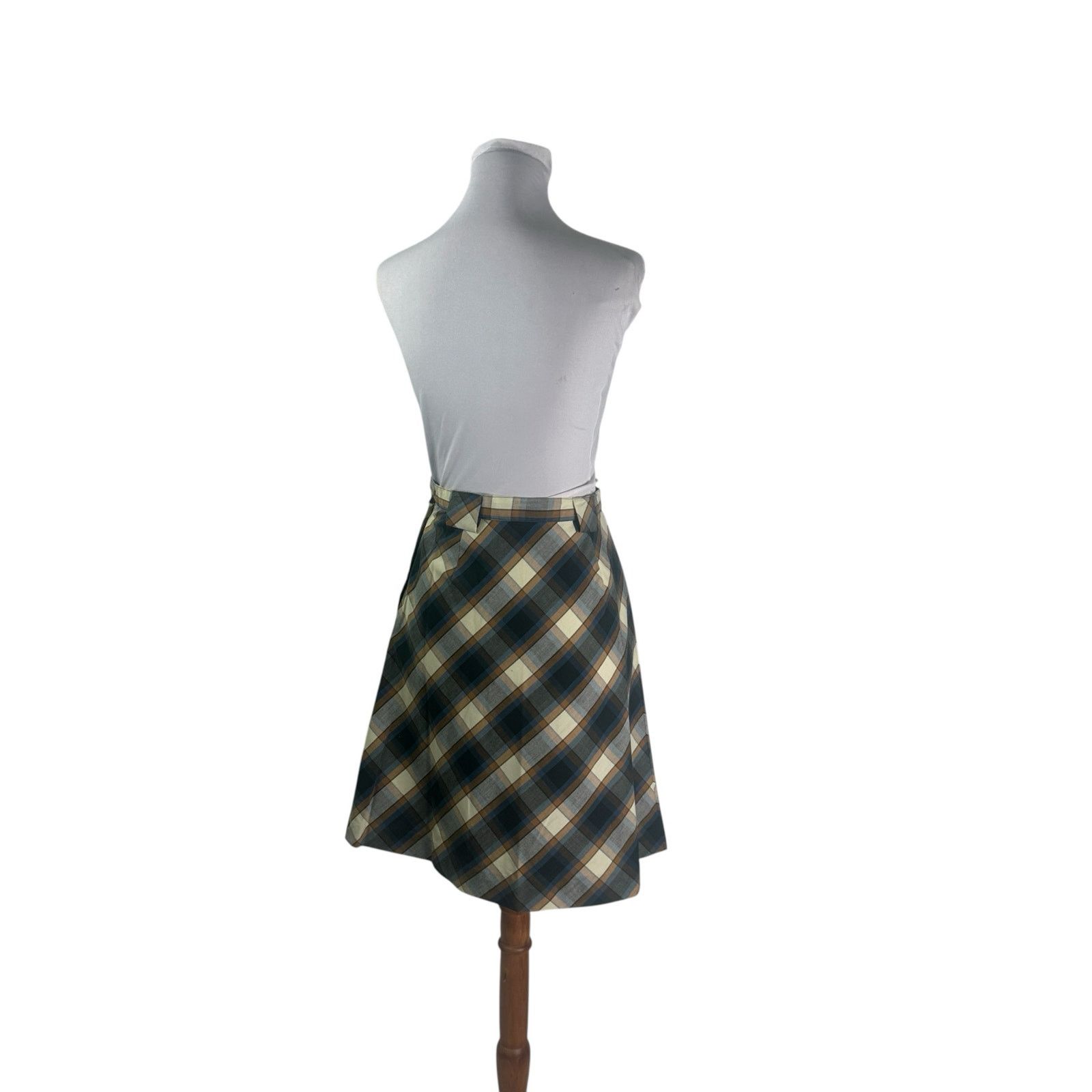 Vintage Vintage 1970s Summit of Boston Plaid Prep Mini Skirt XS Size 24" / US 00 / IT 34 - 6 Thumbnail