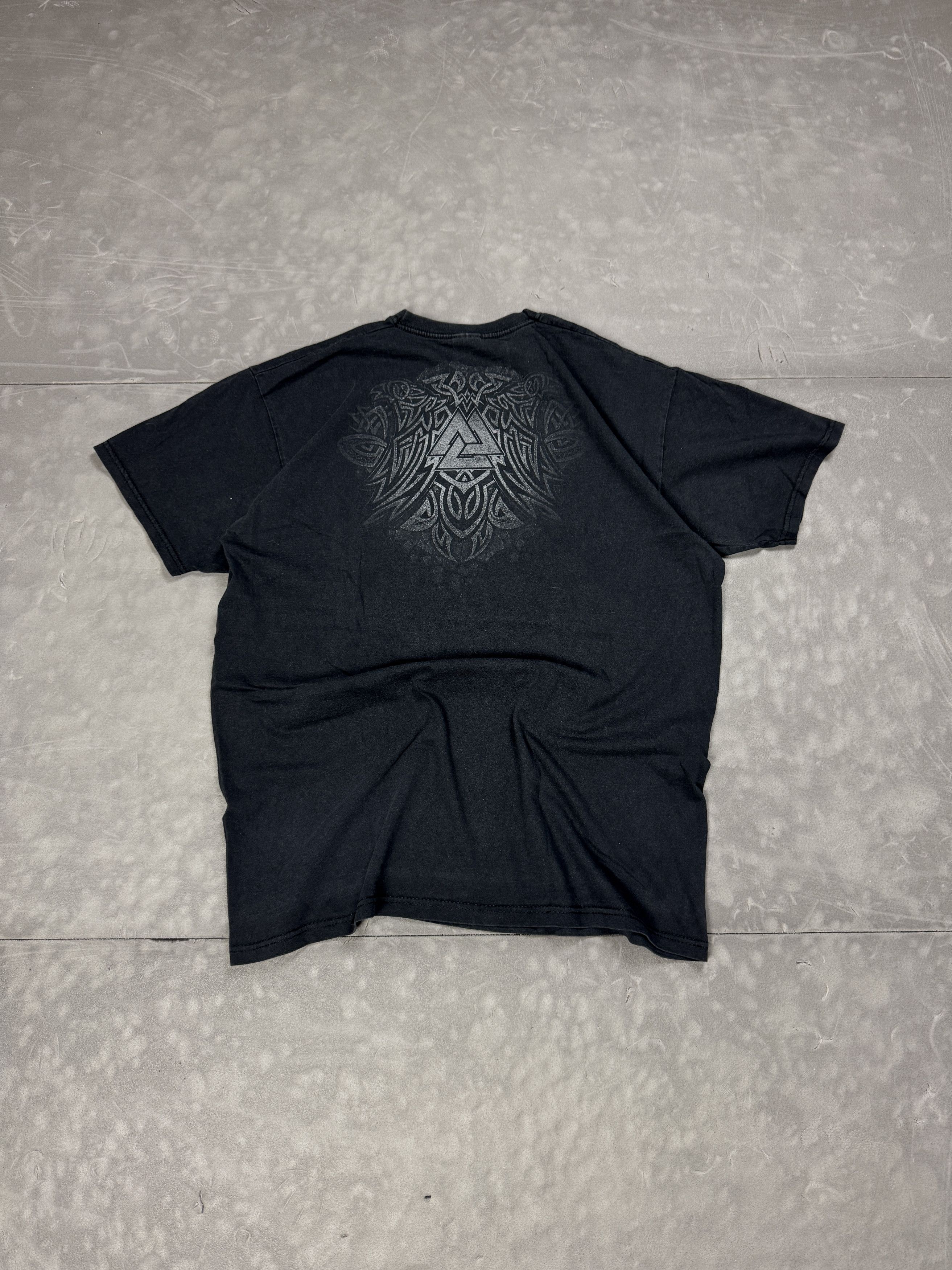 Gildan × Vintage Vintage viking big print T-shirt streetwear retro 90s 80s Size US L / EU 52-54 / 3 - 2 Thumbnail