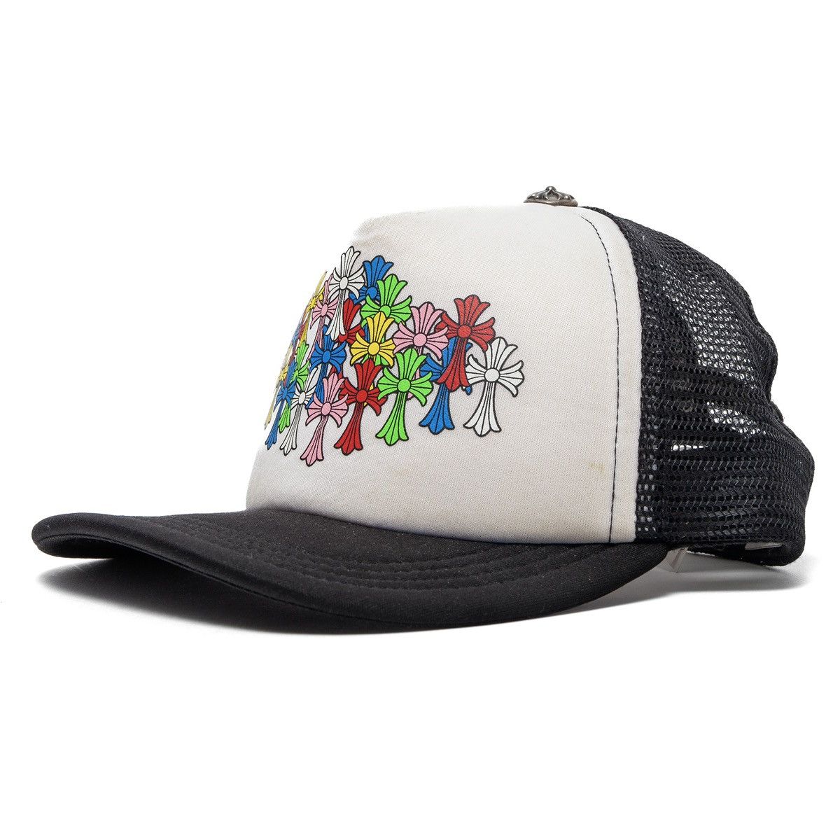 Chrome Hearts Multi Color Crosses Trucker Hat Black White Size ONE SIZE - 5 Thumbnail