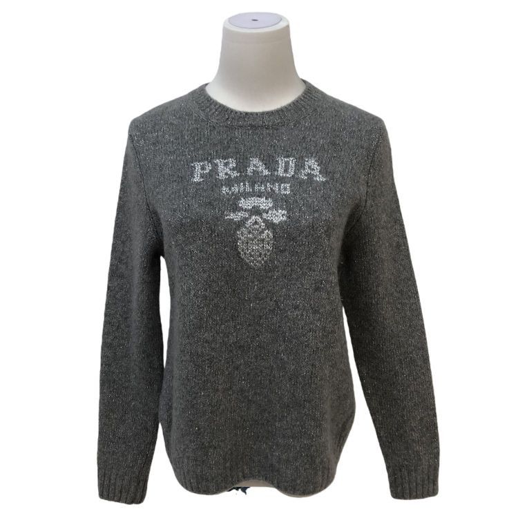 Prada Prada Logo Cashmere Blend Sweater Size 38 Size XS / US 0-2 / IT 36-38 - 1 Thumbnail