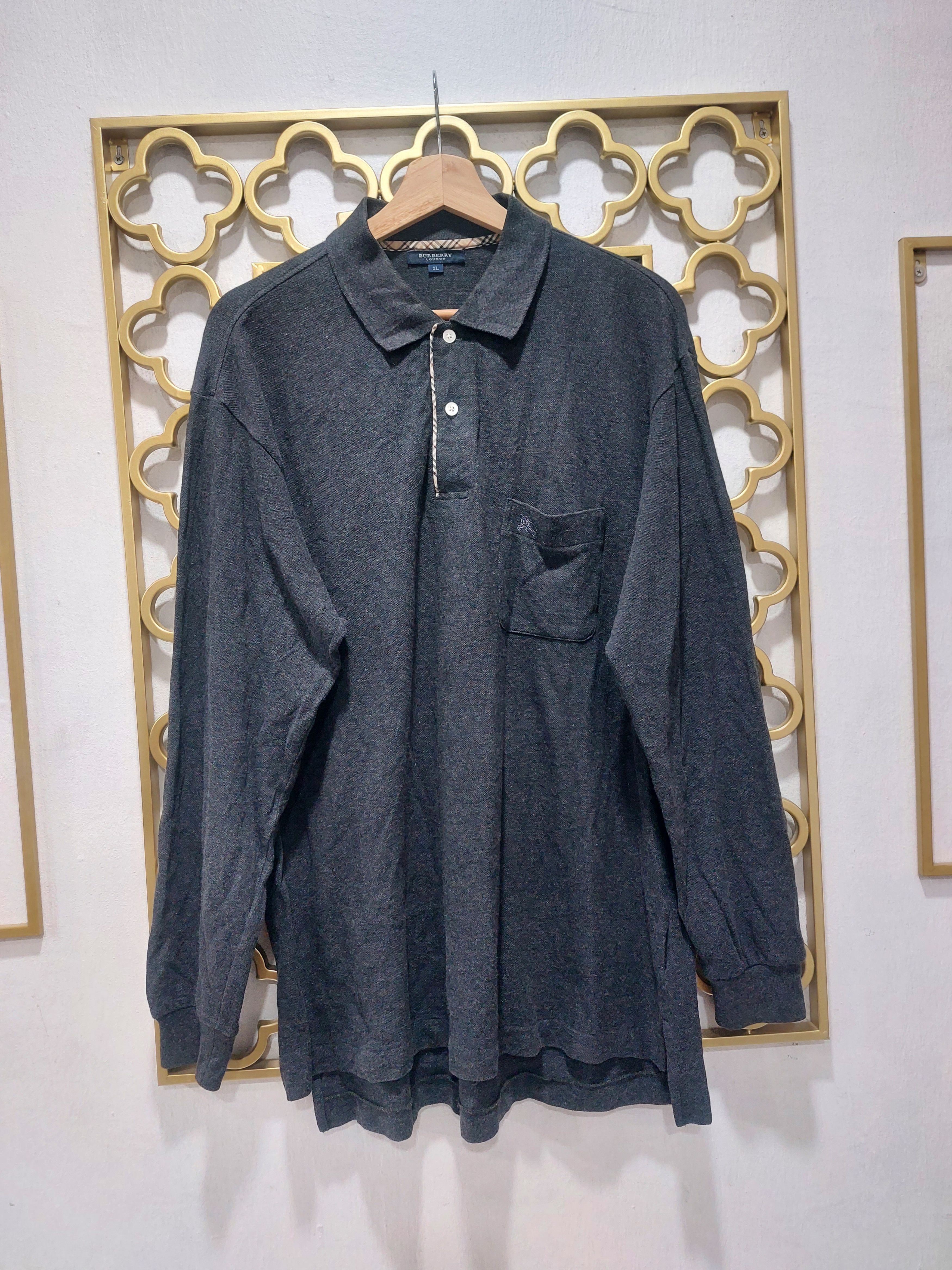 Burberry × Burberry Prorsum × Japanese Brand BURBERRY LONG SLEEVE POLO Size US L / EU 52-54 / 3 - 2 Thumbnail