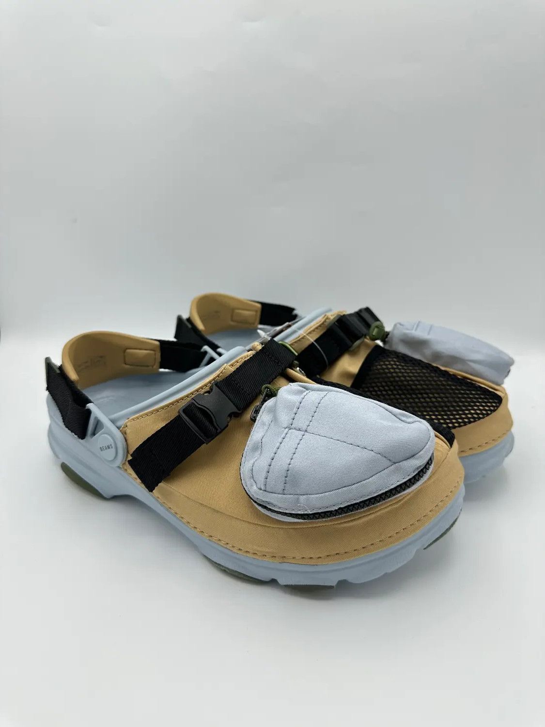 image of Beams Plus x Crocs Beams X Crocs All Terrain Outdoor Clog Blue Beige Shoes, Men's (Size 10)