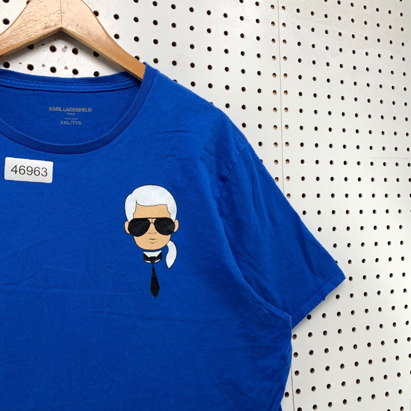 Karl Lagerfeld Karl Lagerfeld T Shirt Mens 2XL Blue Graphic Short Sleeve Designer Shirt 2XL Mens Blue Graphic Print Clothing Size US XXL / EU 58 / 5 - 6 Thumbnail