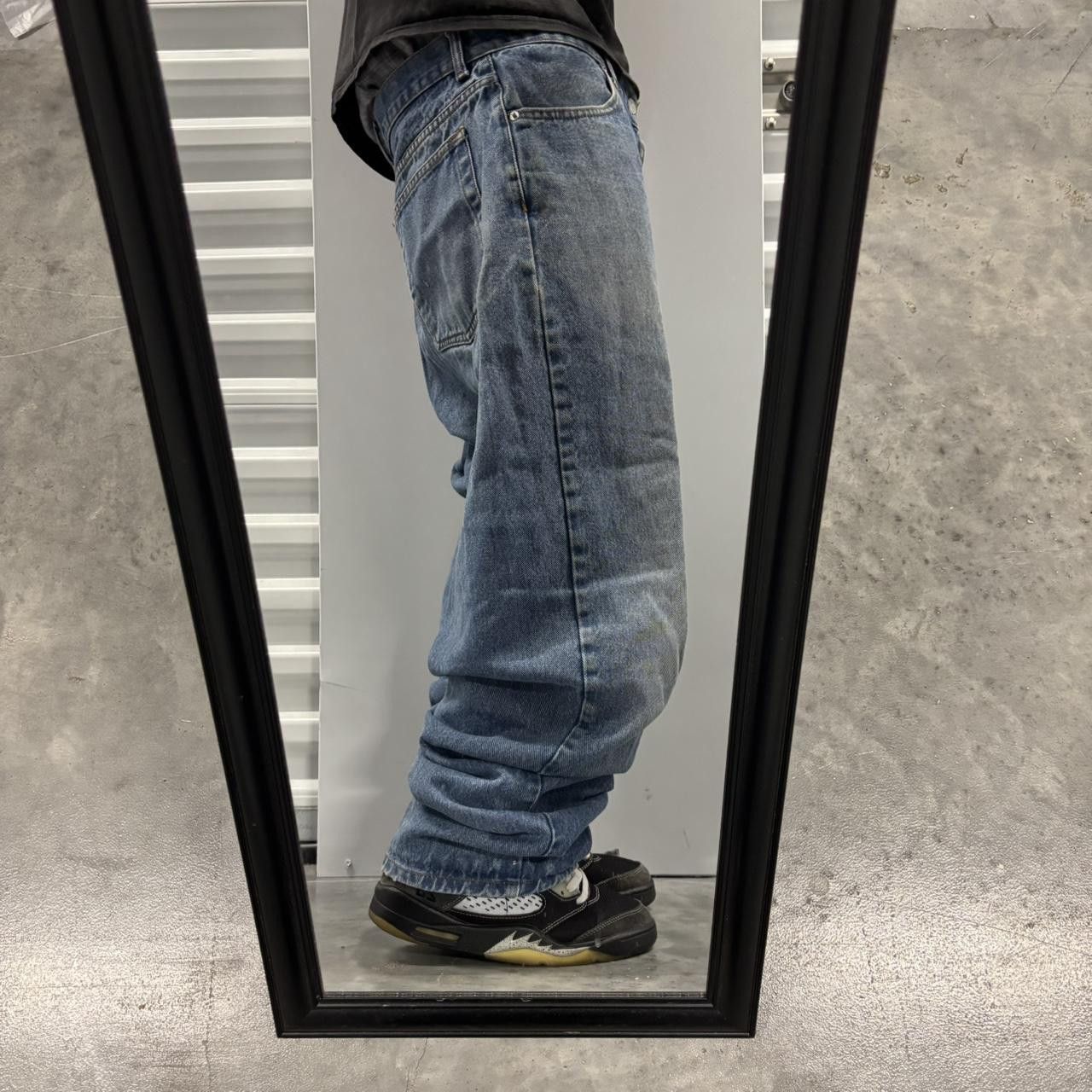 Japanese Brand × Vintage Crazy Vintage Y2K/2000s Baggy Medium Wash Skater Style Denim Jeans! Size US 38 / EU 54 - 2 Thumbnail