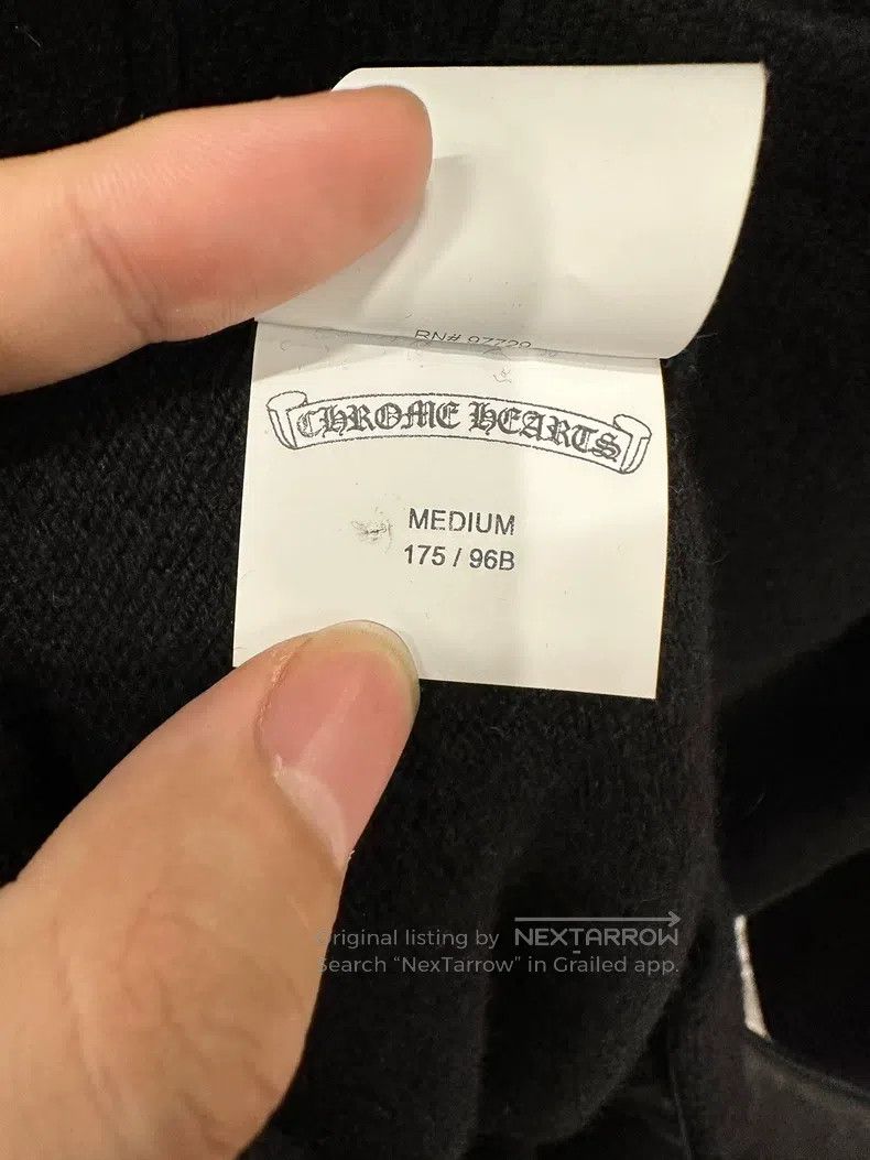 Chrome Hearts CHROME HEARTS Size M Three-cross suede cashmere cardigan Size US M / EU 48-50 / 2 - 6 Thumbnail