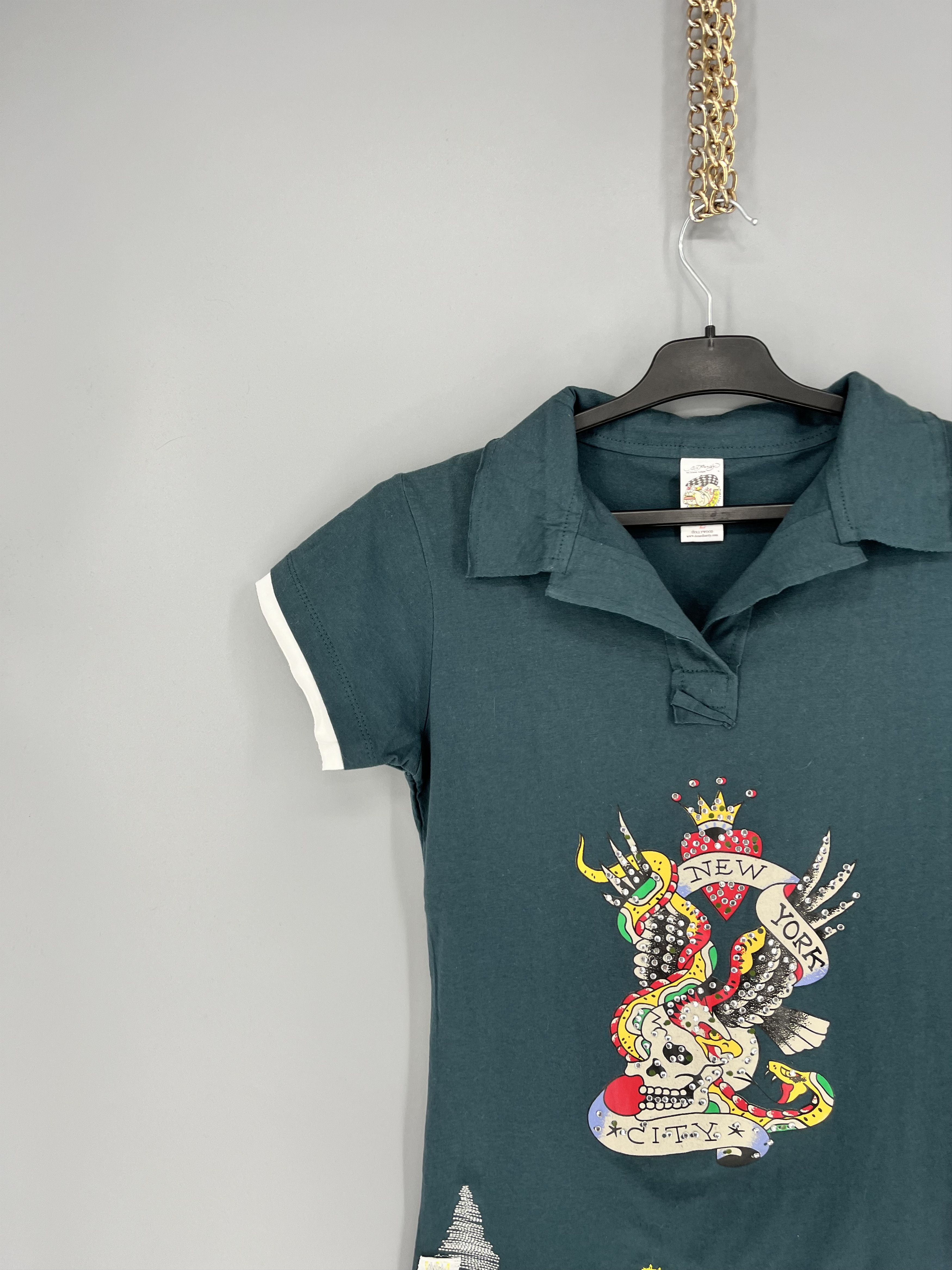 Christian Audigier Vintage Ed Hardy By Christian Audigier Polo Tee Size L / US 10 / IT 46 - 4 Thumbnail