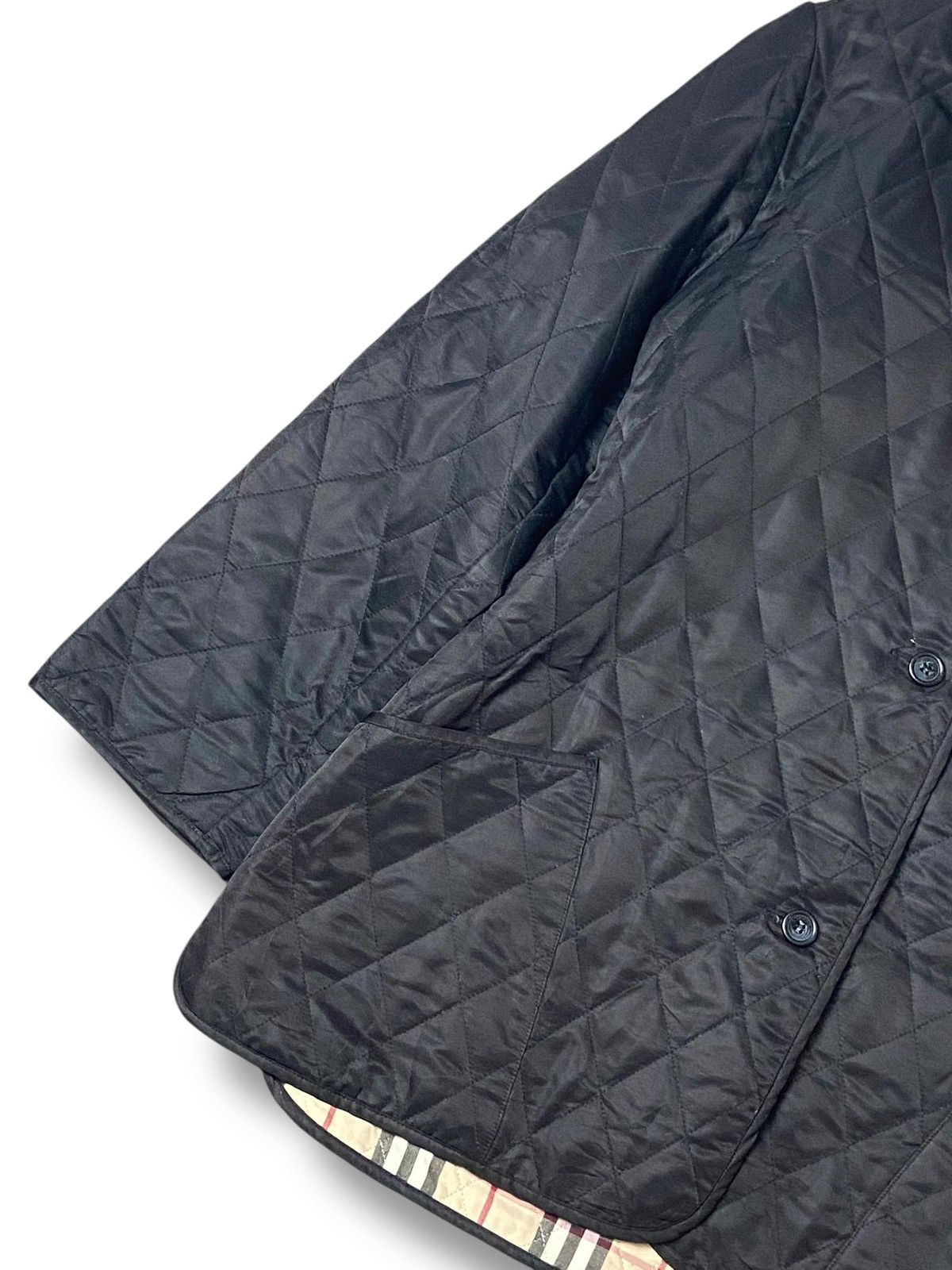 Burberry × Designer × Vintage Burberry London Nova Check Quilted Collared Jacket (118) Size US XS / EU 42 / 0 - 2 Thumbnail