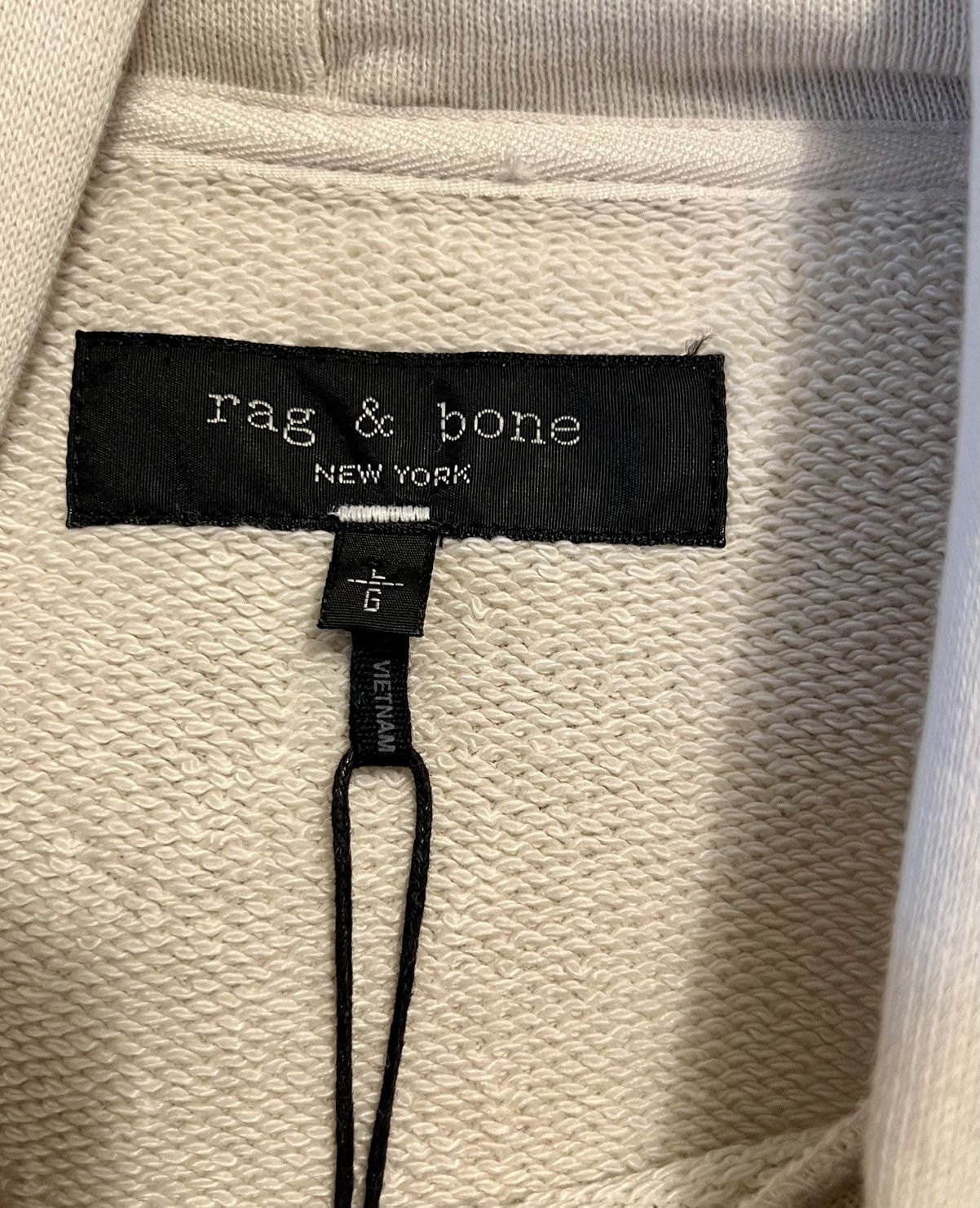 Rag & Bone Authentic Rag & Bone turtledove mixed media hoodie off white Size US L / EU 52-54 / 3 - 3 Thumbnail