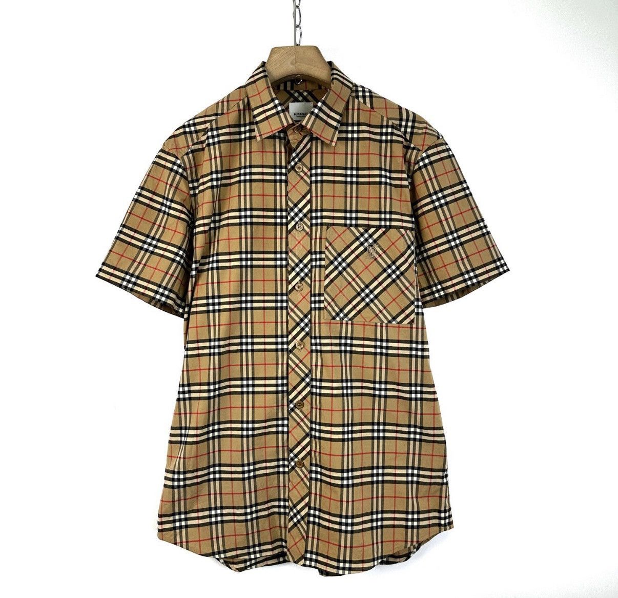 Burberry Burberry Pocket Embossed Check Short Sleeve Shirt K12 Size US M / EU 48-50 / 2 - 1 Thumbnail