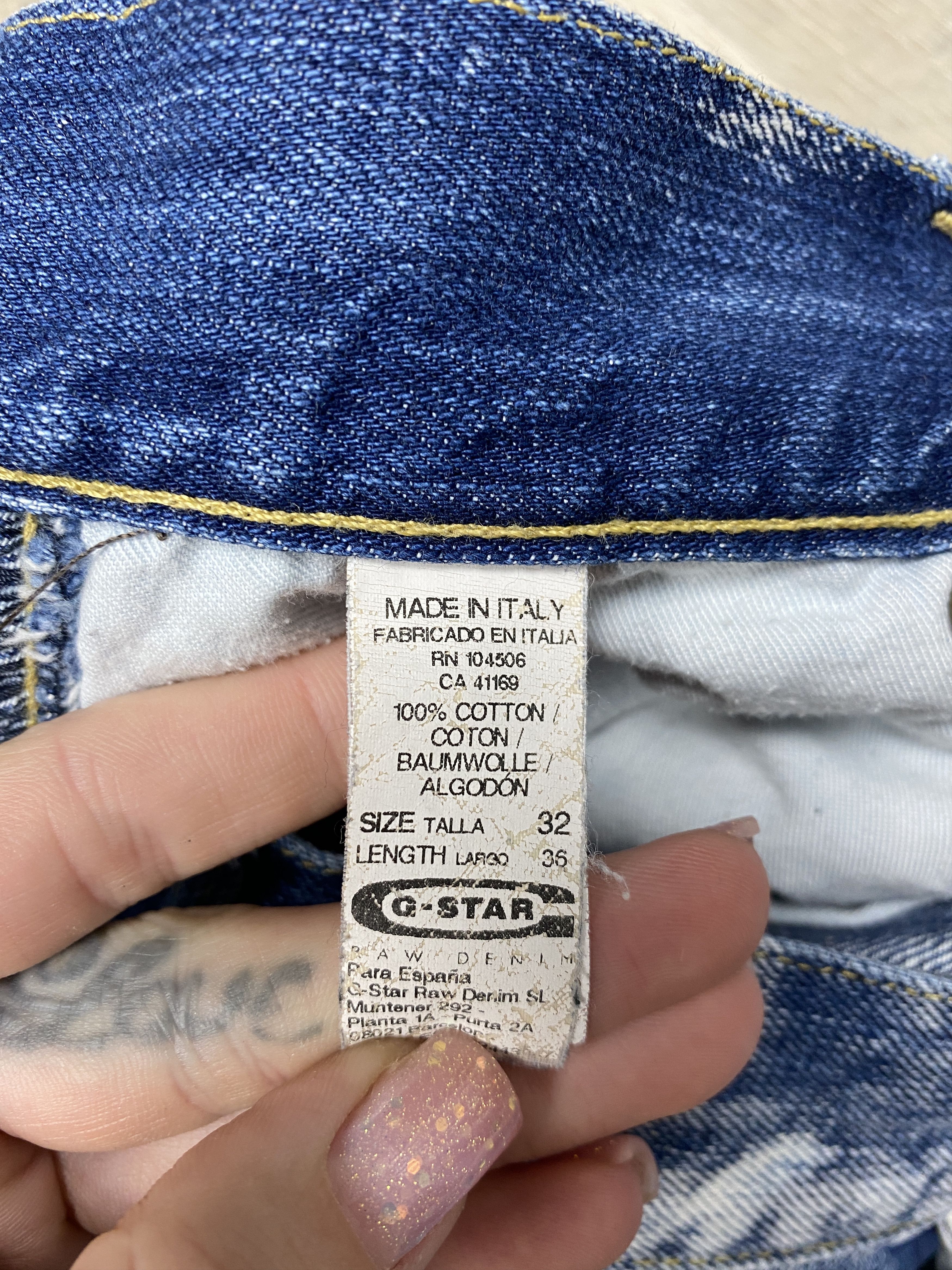 G-Star G Star Raw 90s Vintage Mens Double Knee Denim Pants Jeans Size US 32 / EU 48 - 6 Thumbnail