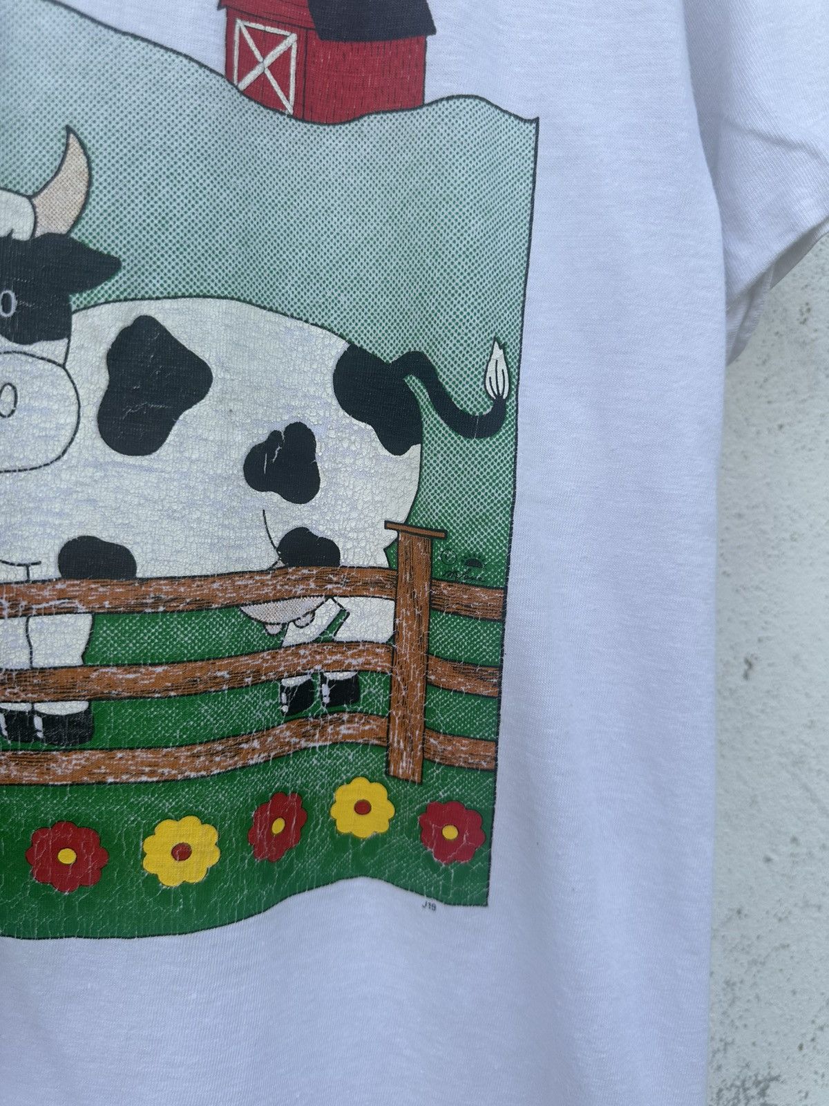 Vintage Vintage 90's Art Graphic Cow Street Tees Size US L / EU 52-54 / 3 - 4 Thumbnail