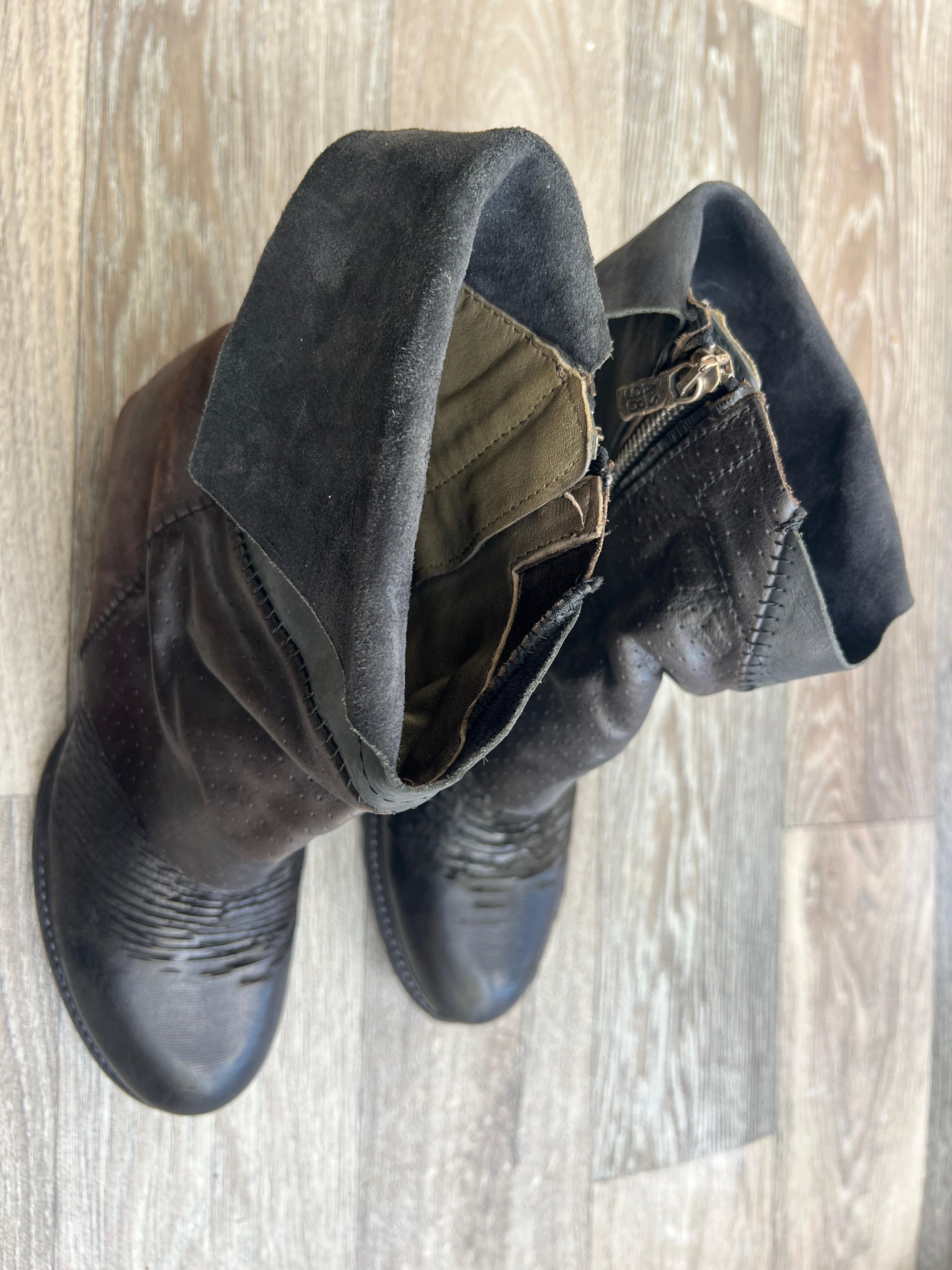 A.S.98 A.S.98 Black Leather Boots Sz 40 Size US 10 / IT 40 - 4 Thumbnail