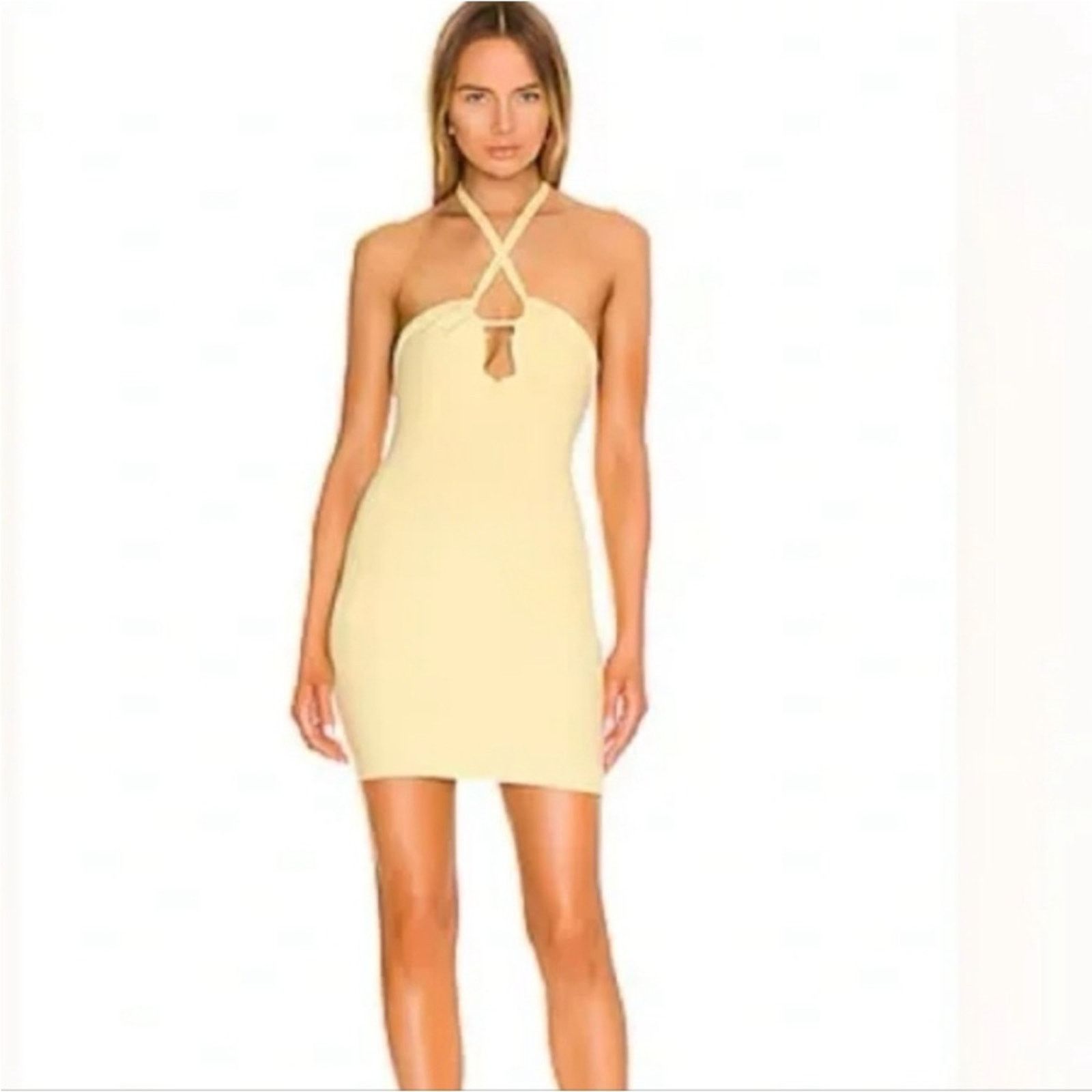 For Love & Lemons NWT For Love and Lemons $149 Cream Halter knit Dress size M Size M / US 6-8 / IT 42-44 - 2 Thumbnail