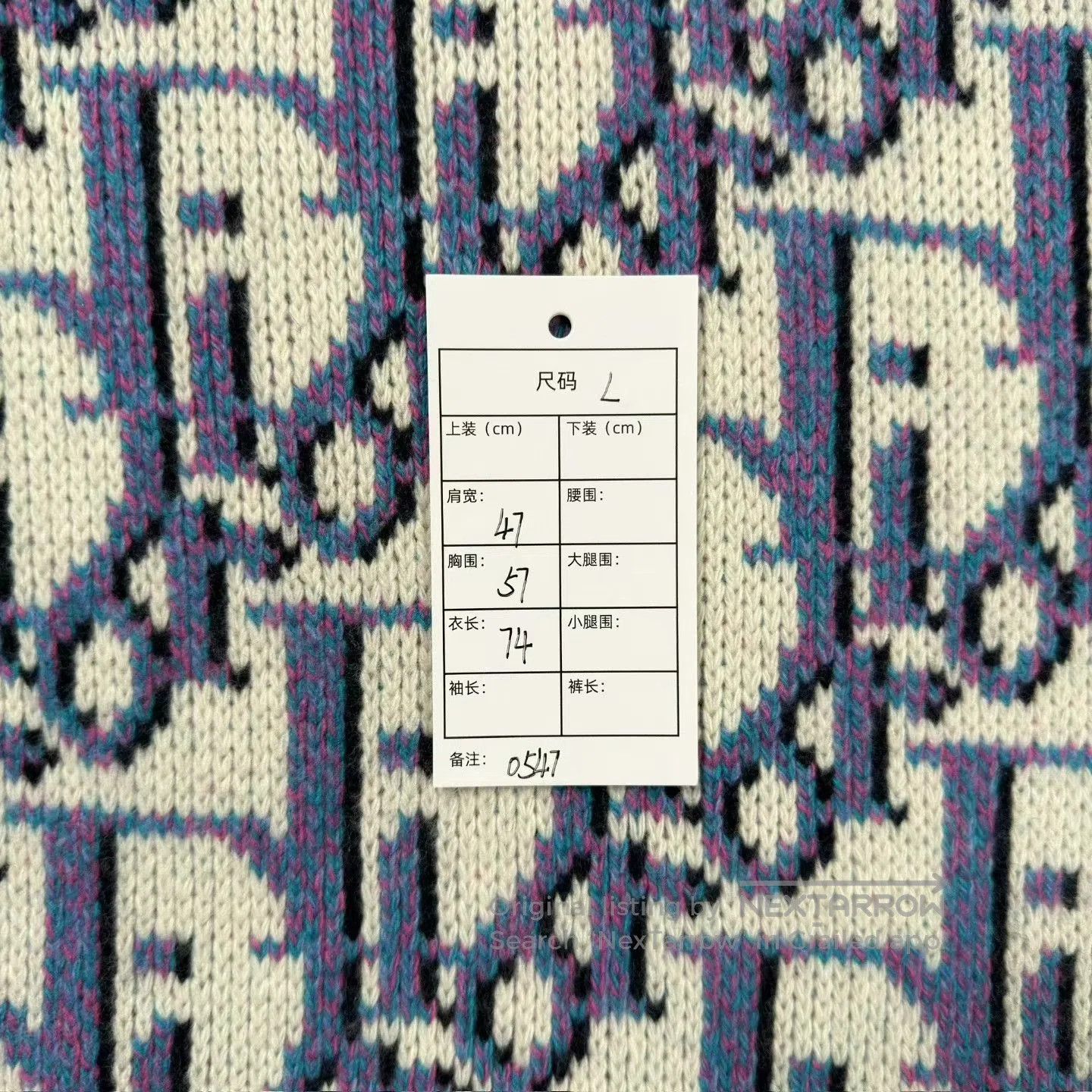 Dior dior stussy collaboration blue printed sweater. Size US L / EU 52-54 / 3 - 5 Thumbnail