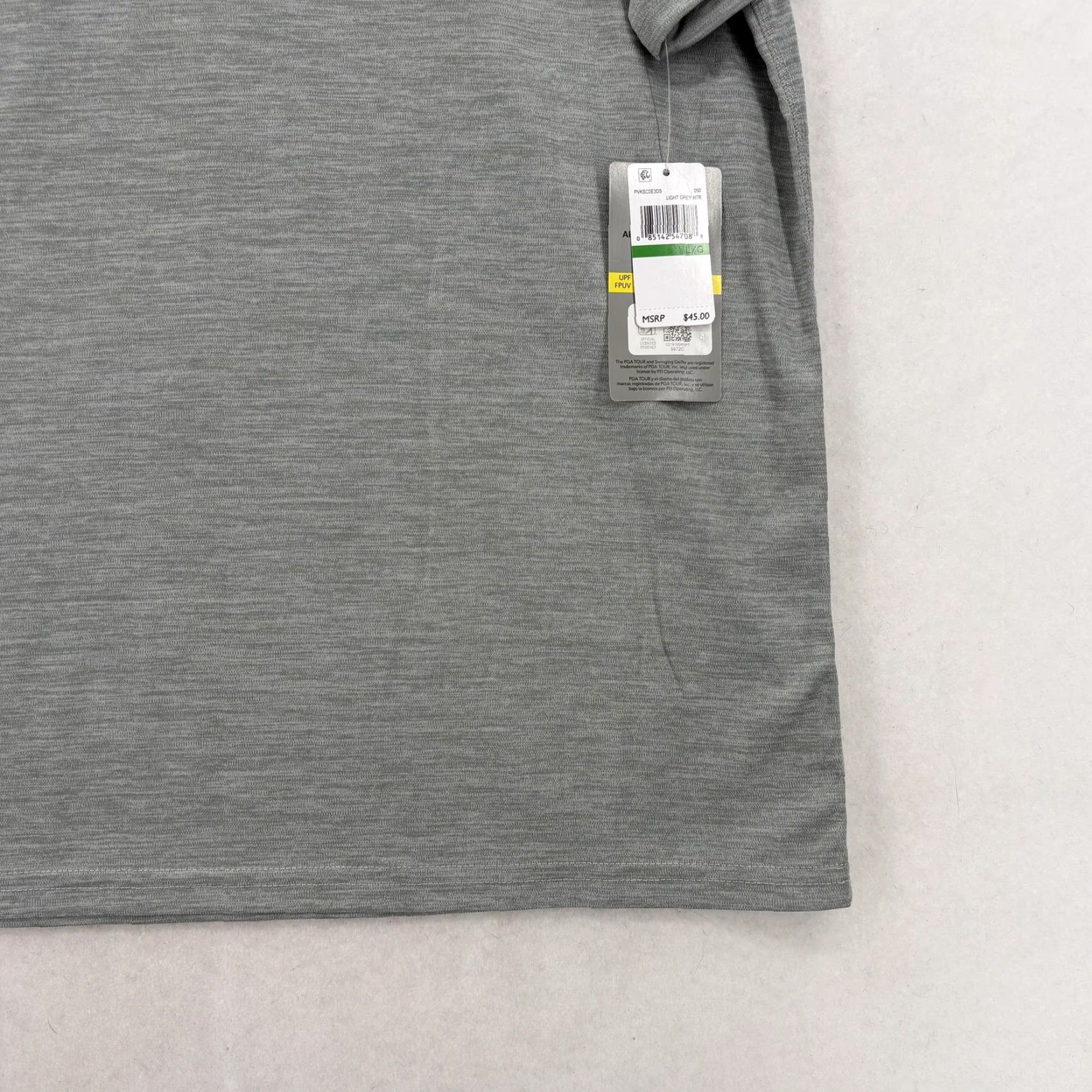 PGA Tour PGA TOUR Shirt Mens Large Gray Short Sleeve Performance Golf UPF 50 Protection Size US L / EU 52-54 / 3 - 3 Thumbnail