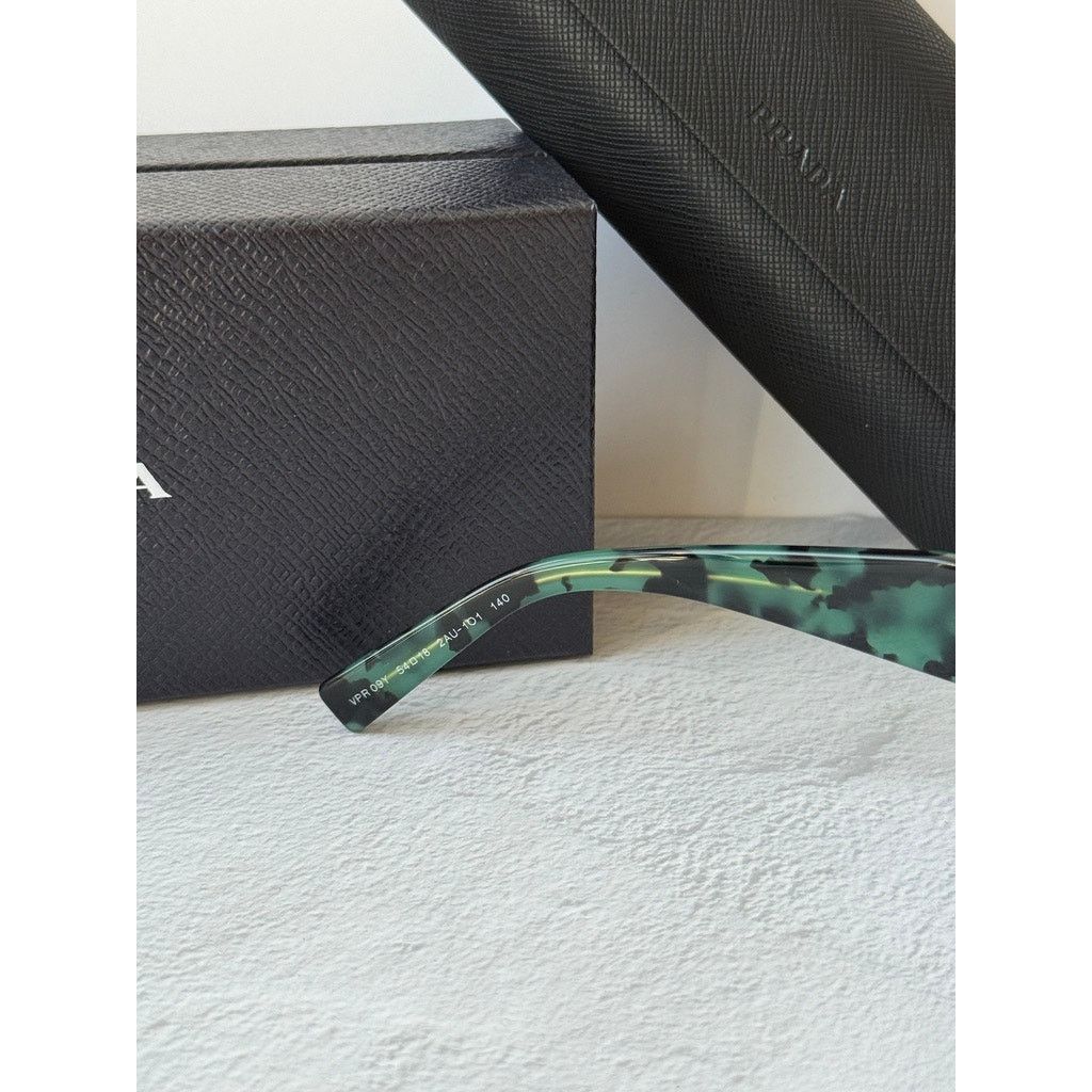 Prada NEW Prada PR09YV Havana Brown Green Eyeglasses Frames Size ONE SIZE - 7 Thumbnail