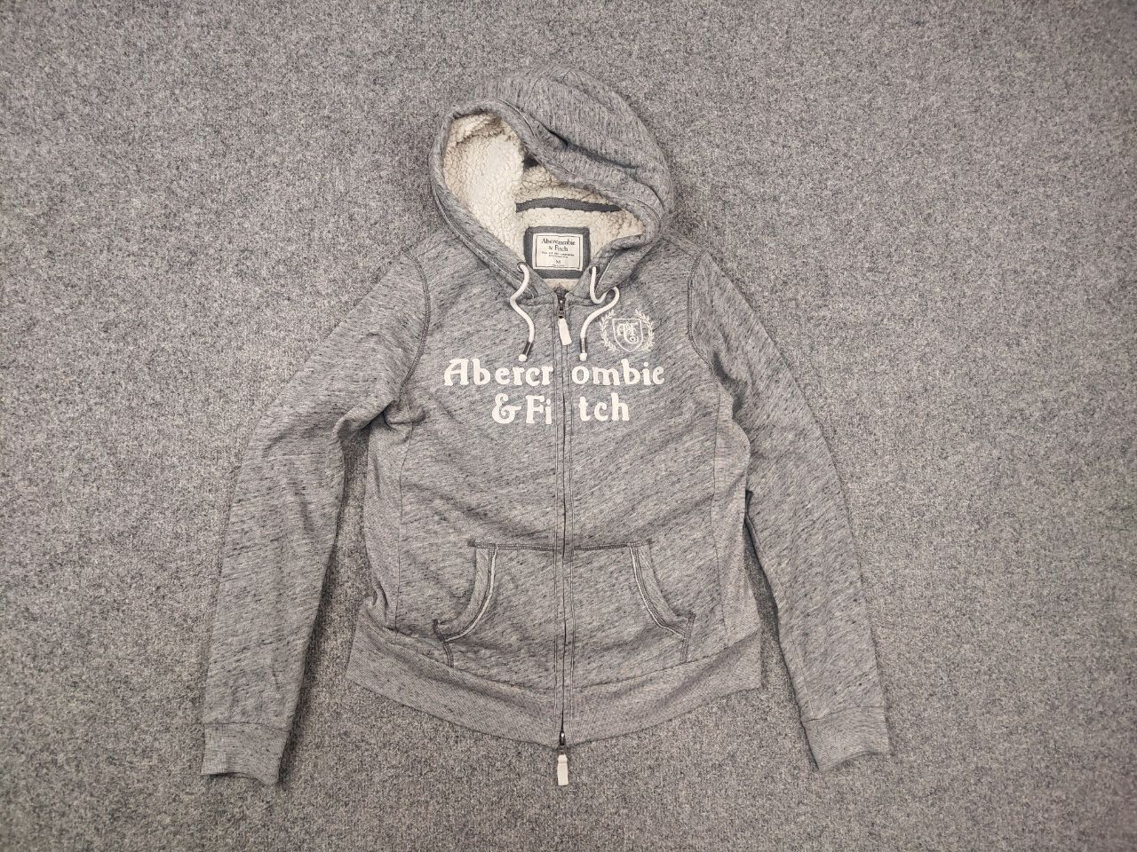 Abercrombie & Fitch Abercrombie & Fitch Vintage Zip Sherpa Fur Hoodie Y2K Style Size US M / EU 48-50 / 2 - 10 Thumbnail