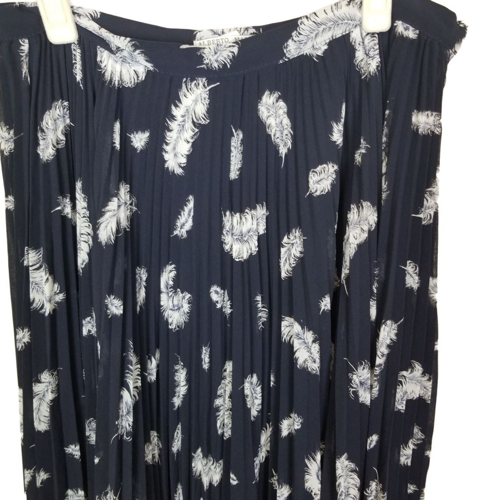 Alberto Vintage Alberto Makali Pleated Maxi Skirt Feather Whimsigoth Size 28" / US 6 / IT 42 - 2 Thumbnail