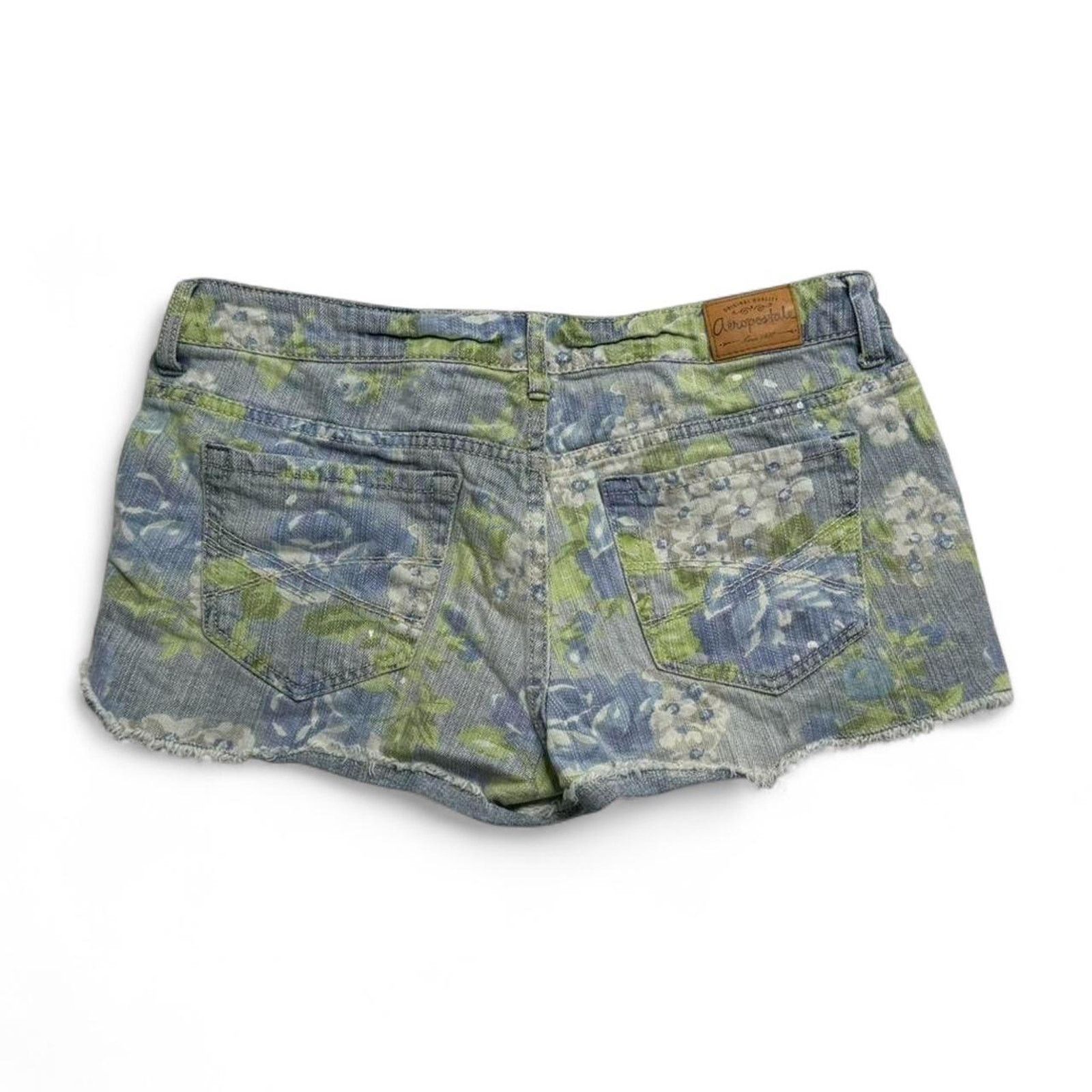 Aeropostale Aeropostale Low Rise Patterned Micro Denim Shorts size 5/6 Size 28" / US 6 / IT 42 - 2 Thumbnail