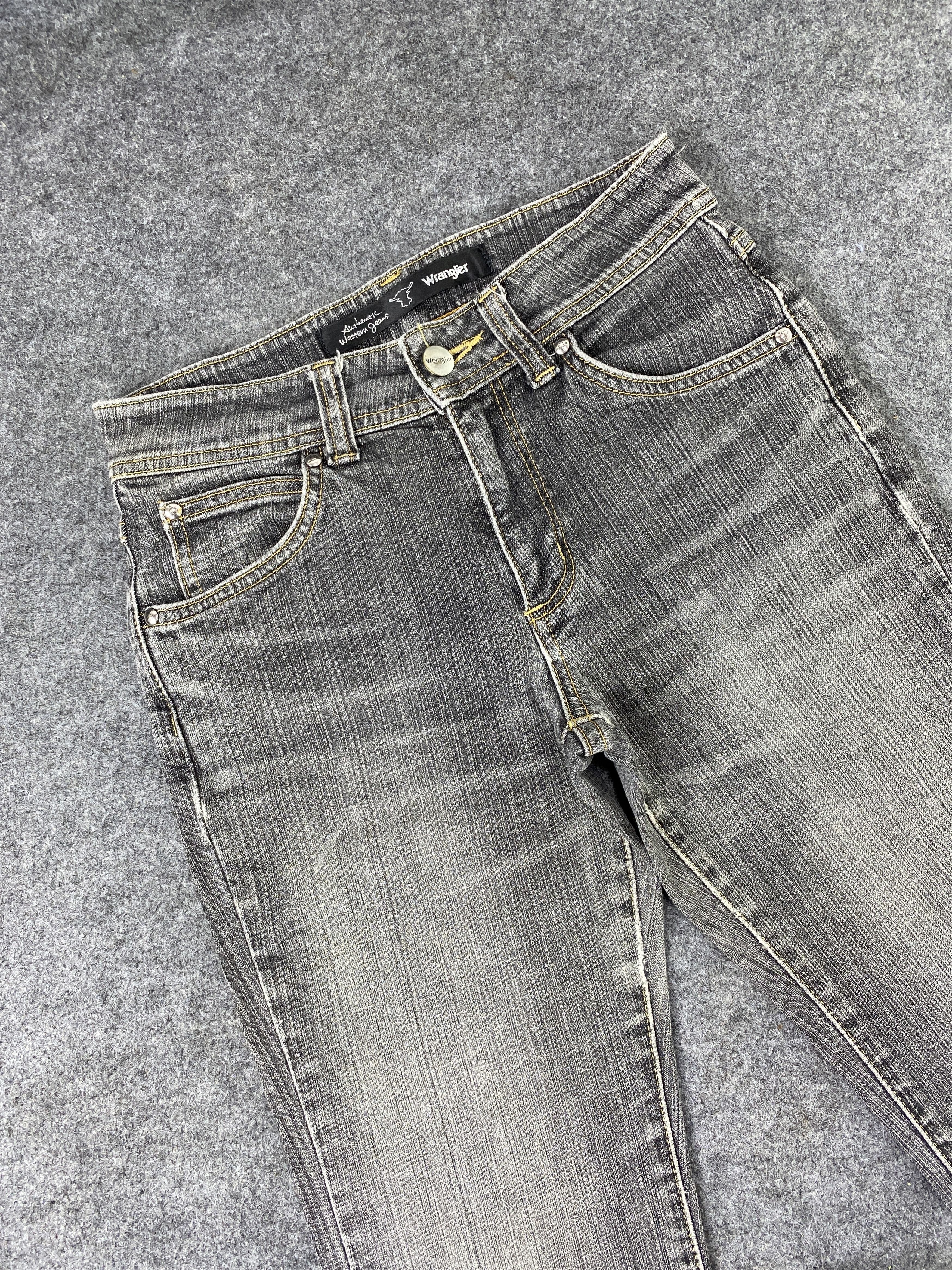 Wrangler Vintage Wrangle Grey Wash Flare Jeans - J985 Size 26" / US 2 / IT 38 - 5 Thumbnail