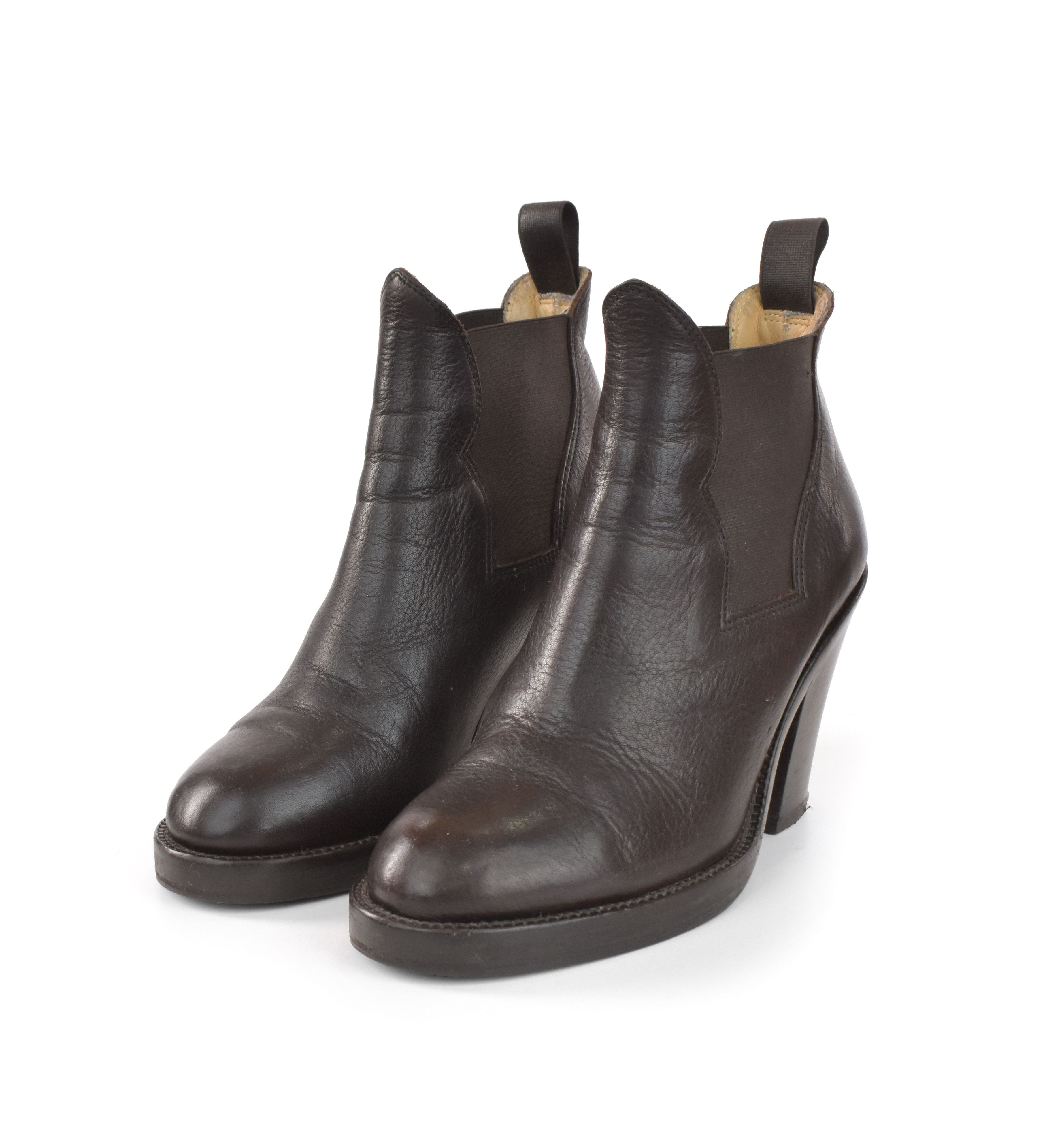 Acne Studios ACNE STUDIOS High Heel Chelsea Ankle Boots Leather Shoes Size US 7 / IT 37 - 1 Thumbnail