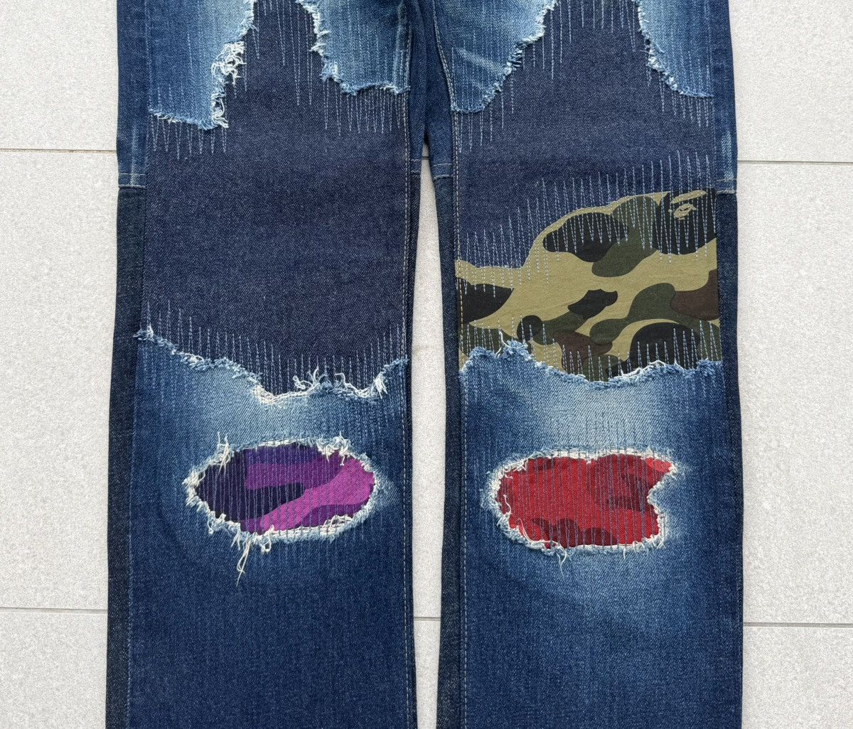 Bape BAPE Type-05 Slim Taper Denim Distressed Jeans Size US 34 / EU 50 - 8 Thumbnail