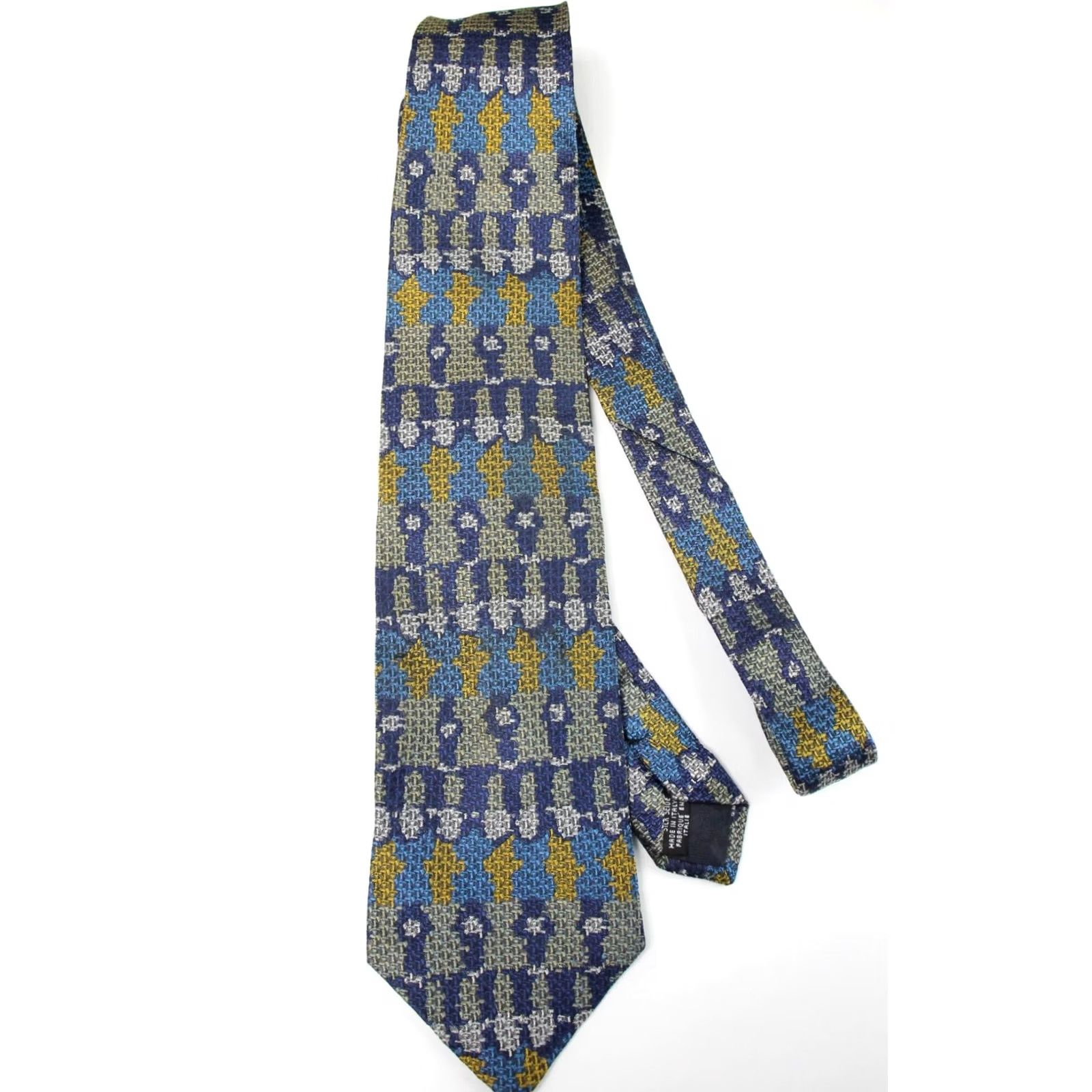 Missoni MISSONI Tie Men's ONE SIZE 100% Silk Classic Pointed Blue Patterned Size ONE SIZE - 4 Thumbnail