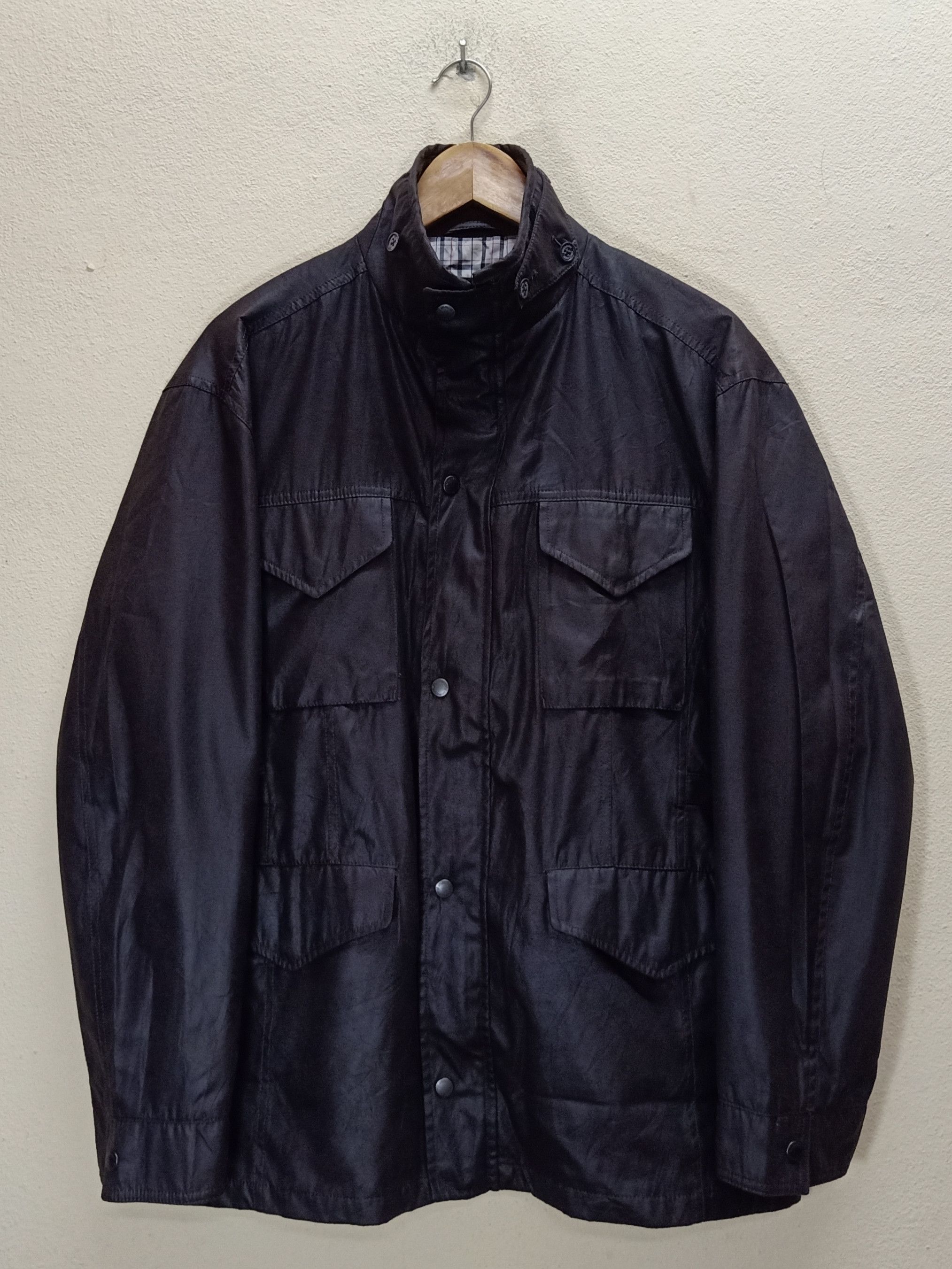 Lyle & Scott LYLE & SCOTT Black Label M65 Faux Leather Dark Brown Jacket Size US XL / EU 56 / 4 - 1 Thumbnail