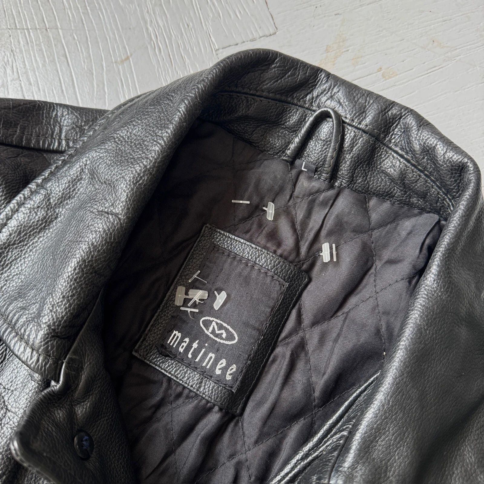 Vintage Vintage Real Leather Collared Gangster Jacket Car Coat Size US L / EU 52-54 / 3 - 6 Thumbnail