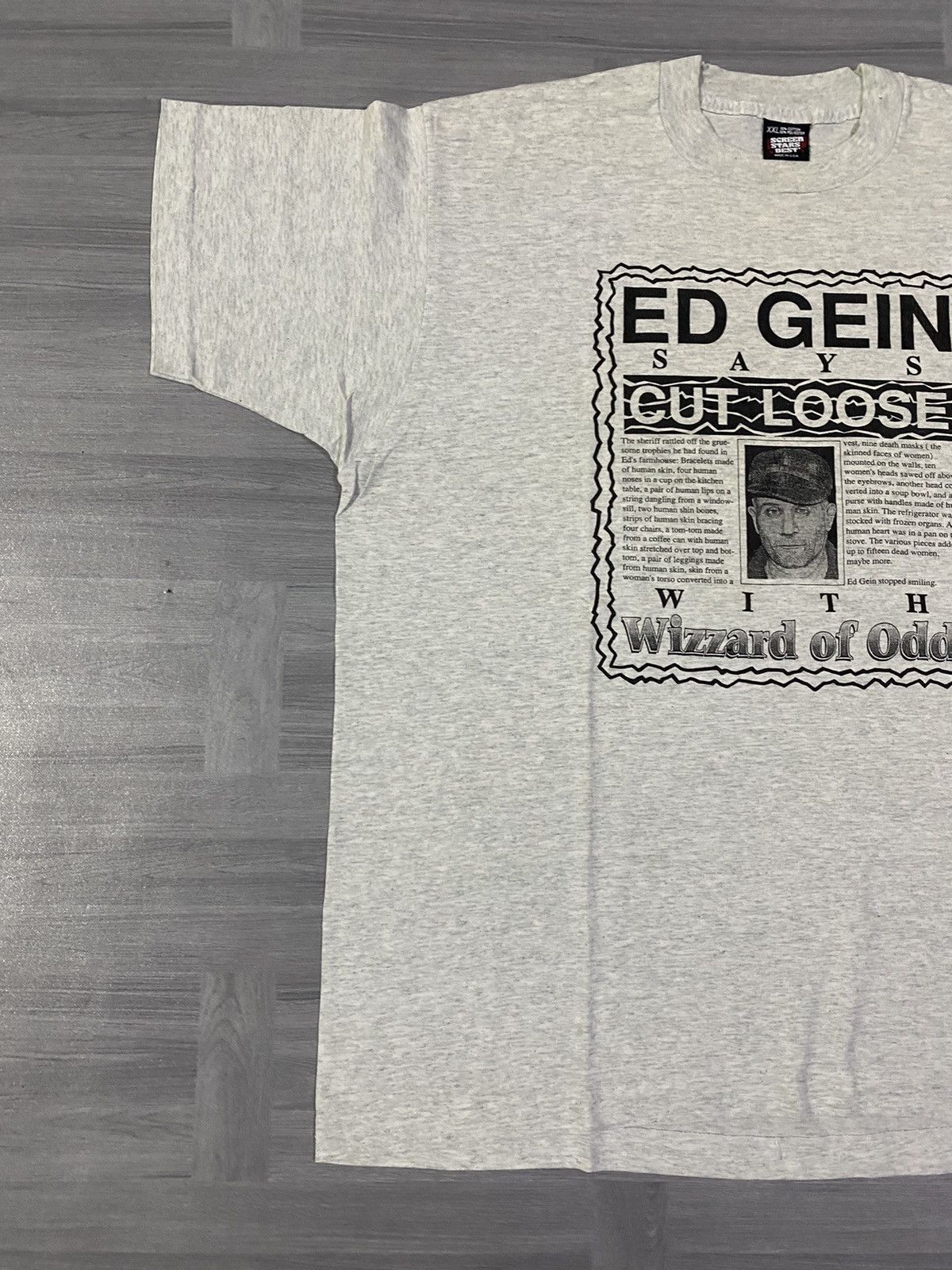 Vintage Vintage 80s Ed Gein Serial Killer T-Shirt Size US XXL / EU 58 / 5 - 5 Thumbnail