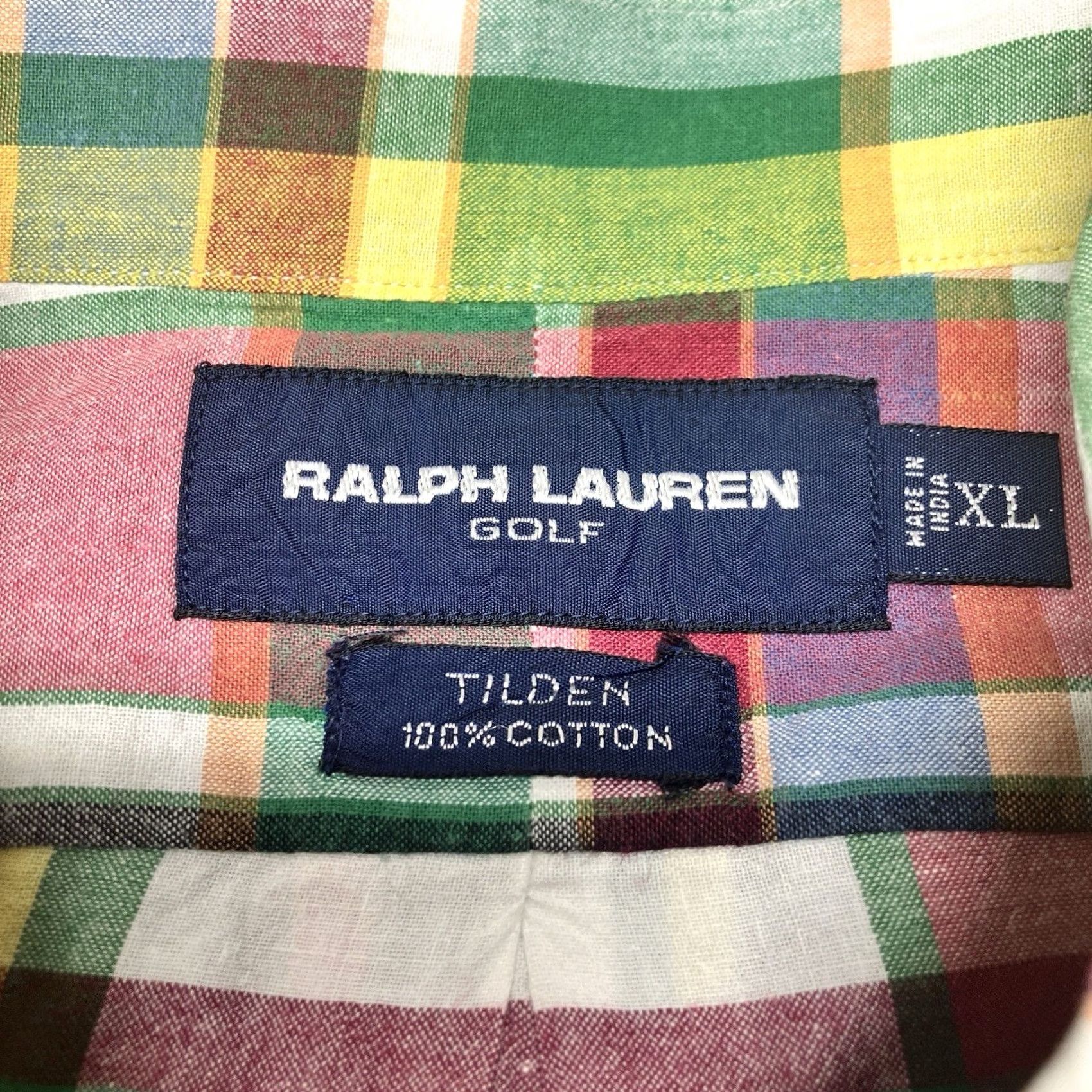 Ralph Lauren VINTAGE Ralph Lauren Golf Shirt White Green Plaid Button-Up Short Sleeve XL Mens Regular Button-Down Collared 90s Classic Preppy Golf Theme Size US XL / EU 56 / 4 - 5 Thumbnail