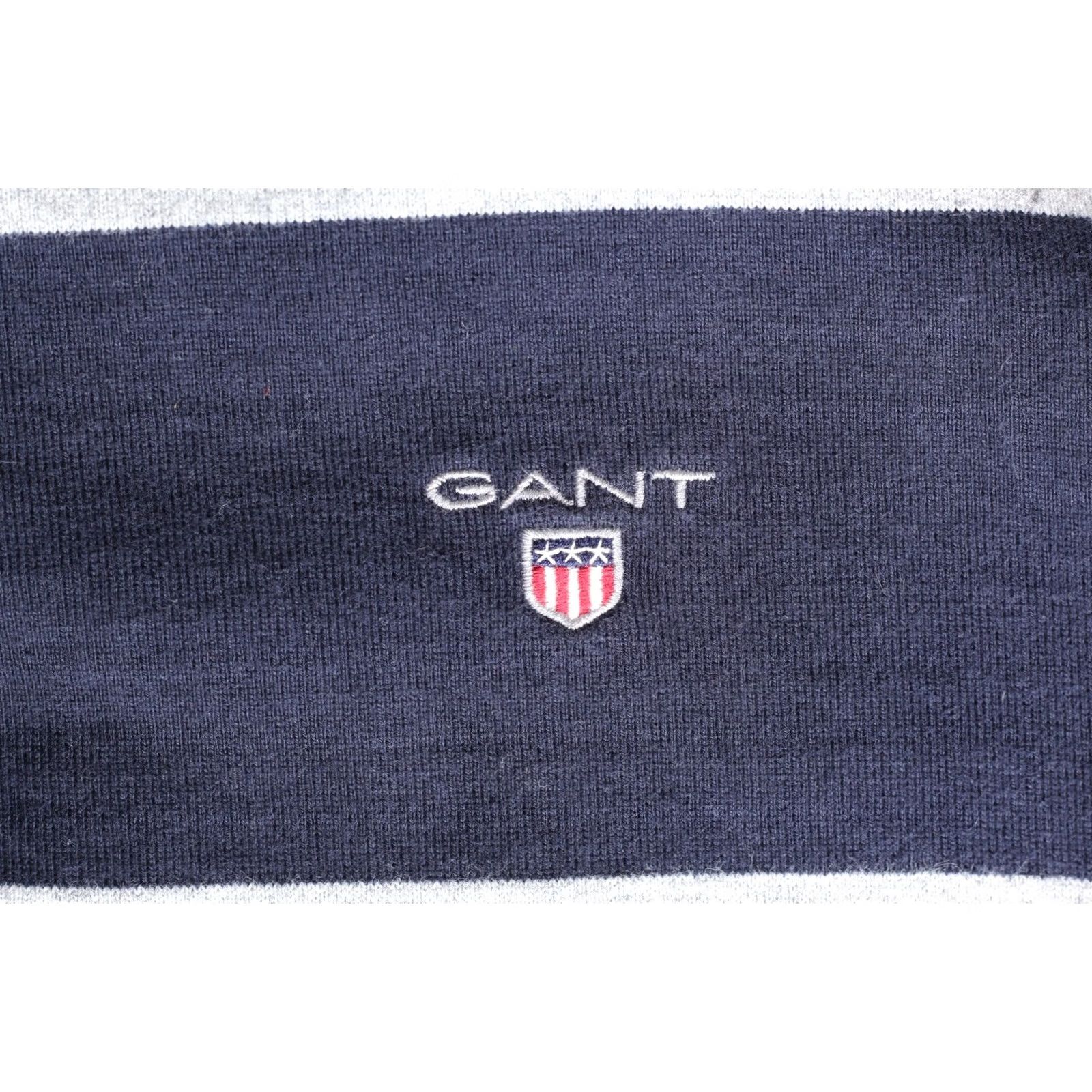Gant GANT Polo Rugby Shirt Men 2XL Long Sleeve Striped VR3909 Polo Shirt Mens 2XL Striped Grey Blue Size US XXL / EU 58 / 5 - 5 Thumbnail