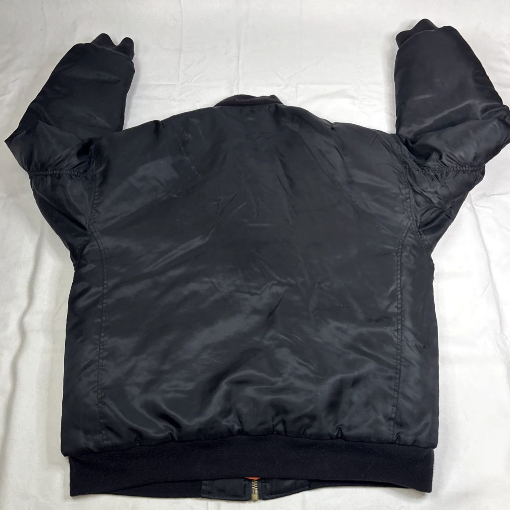 Vintage FNF 2000 Bomber Jacket Nylon Mens Large Black Orange Jacket Mens L Black Nylon FNF 2000 Bomber Jacket Size US L / EU 52-54 / 3 - 5 Thumbnail