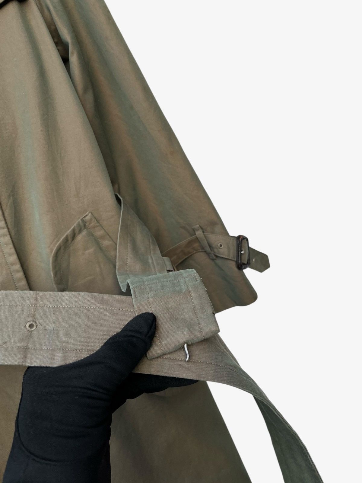 Burberry 80s/90s Burberrys Trench Coat Classic Double Breasted Olive Size S / US 4 / IT 40 - 18 Thumbnail