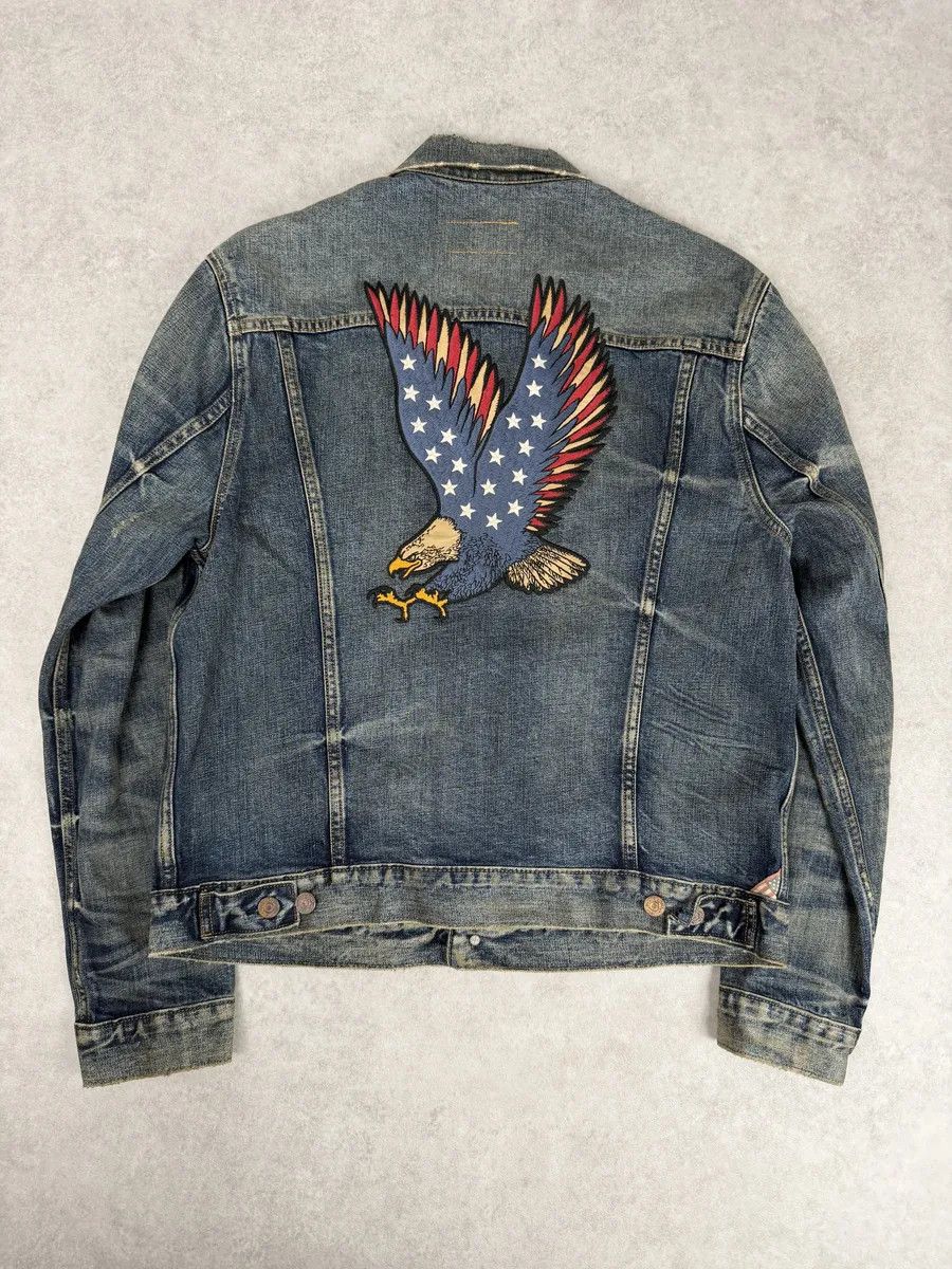 Polo Ralph Lauren 2010s Ralph Lauren Denim & Supply Blue Eagle Faded Denim Jacket Size US M / EU 48-50 / 2 - 2 Thumbnail