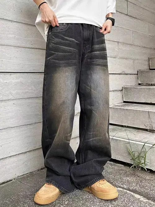 Jean Retro nostalgic straight-leg gradient draped jeans Size US 30 / EU 46 - 7 Thumbnail