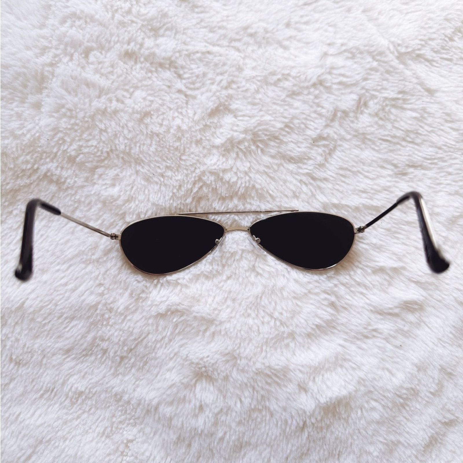 Other Carl Black w/ Silver Rims Aviator Sunglasses Size ONE SIZE - 8 Thumbnail