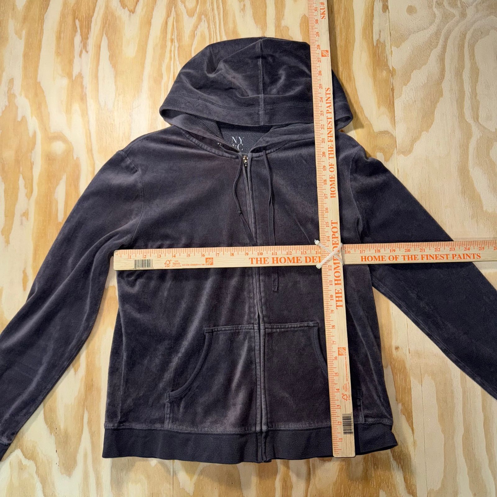 Vintage Vintage Y2K NY&C Velour FEMME 2000s prep light zip up hoodie Size L / US 10 / IT 46 - 4 Thumbnail