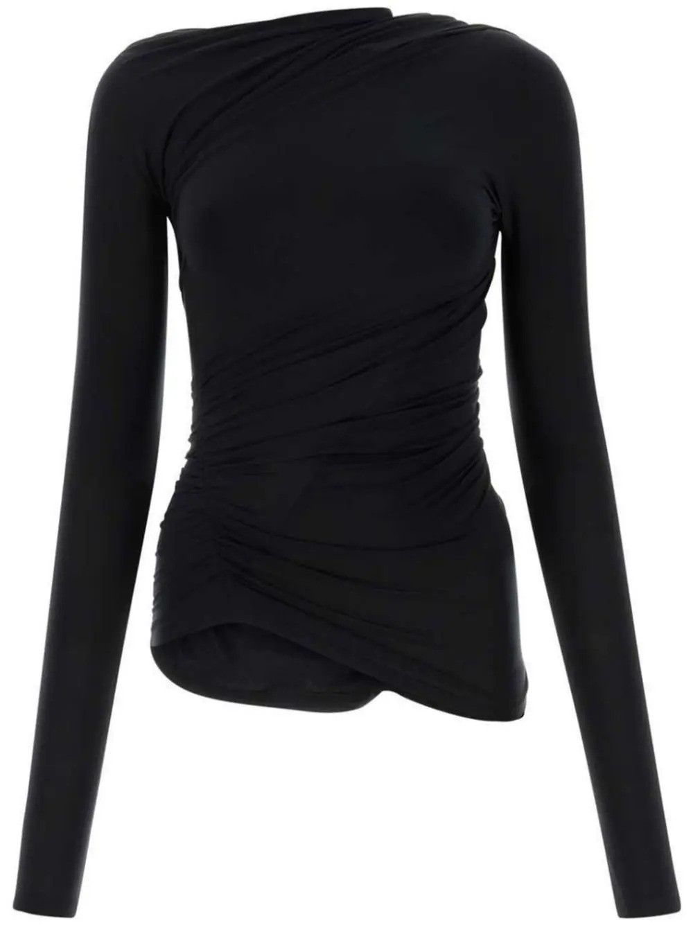 Balenciaga o1la1rc1a1024 Twisted Stretch Top in Black Size XS / US 0-2 / IT 36-38 - 1 Thumbnail