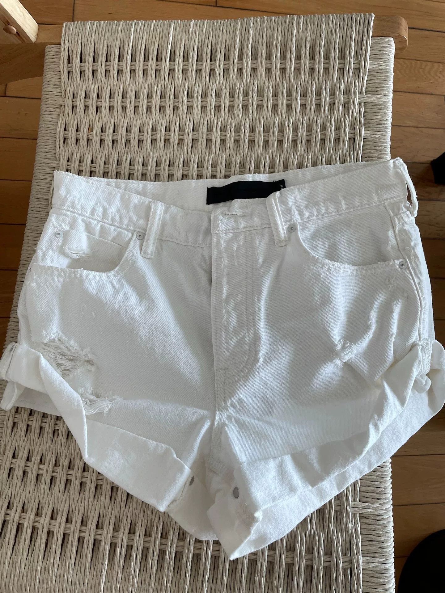 Alexander Wang Alexander Wang White Denim Shorts Size 26" / US 2 / IT 38 - 1 Thumbnail