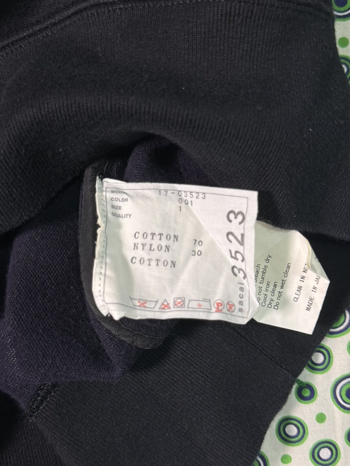 Sacai Sacai black zip hoodie Size US S / EU 44-46 / 1 - 8 Thumbnail
