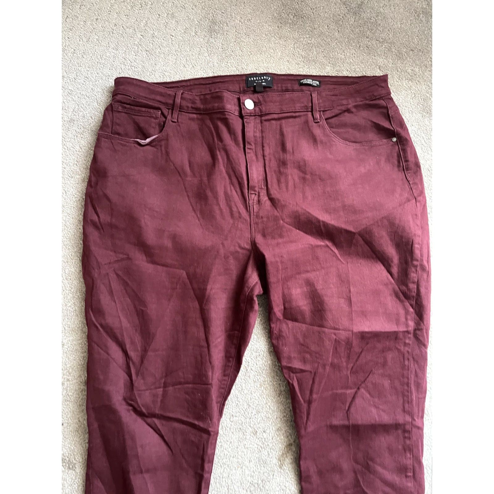 Sanctuary Sanctuary Jeans Social Standard Ankle Skinny Maroon Womens 22W Jeans Size 40" / US 18 - 4 Thumbnail