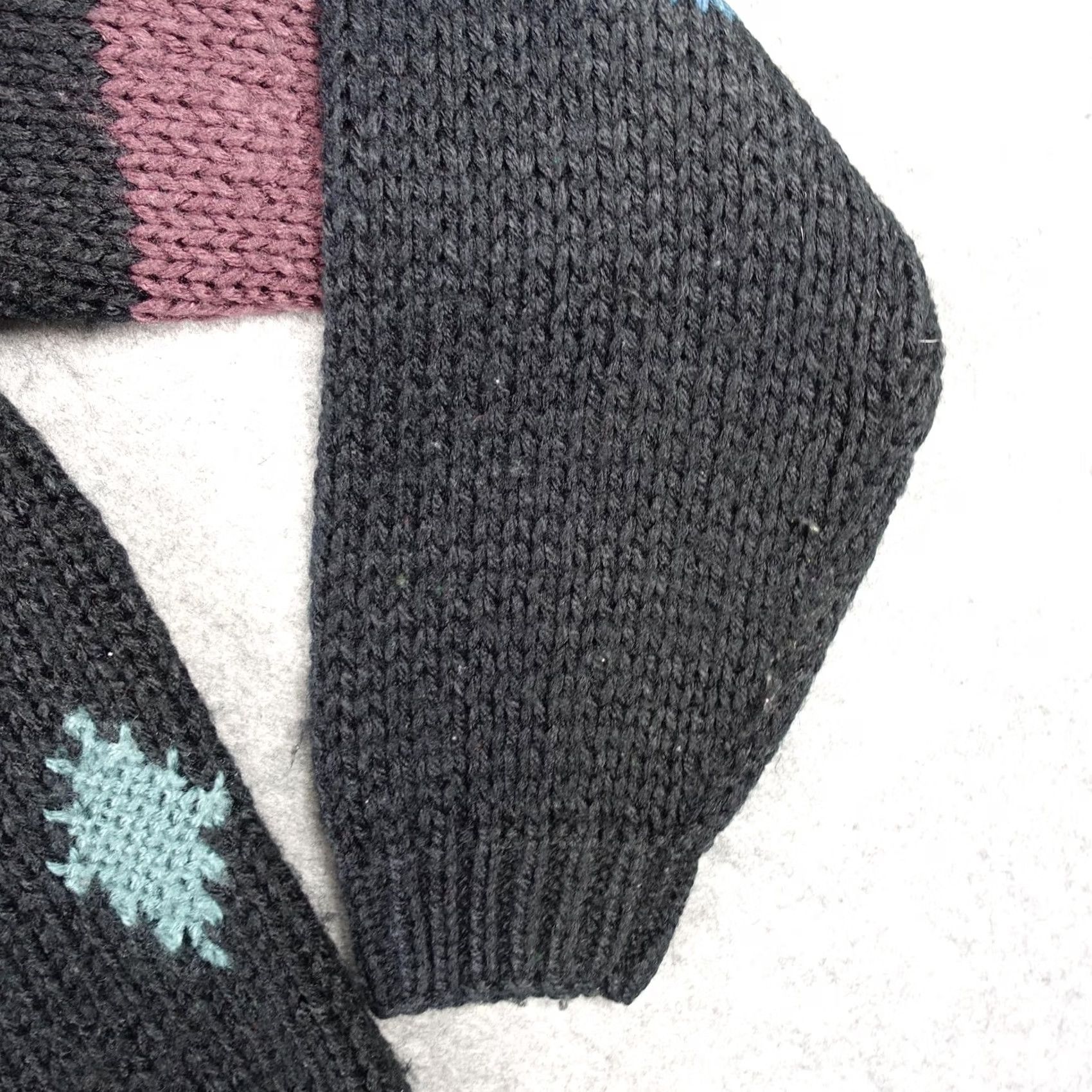 Vintage VINTAGE Street Scenes Sweater Mens M Black Argyle Knit Pullover Crew Neck Heavyweight Chunky Knit Size US M / EU 48-50 / 2 - 6 Thumbnail